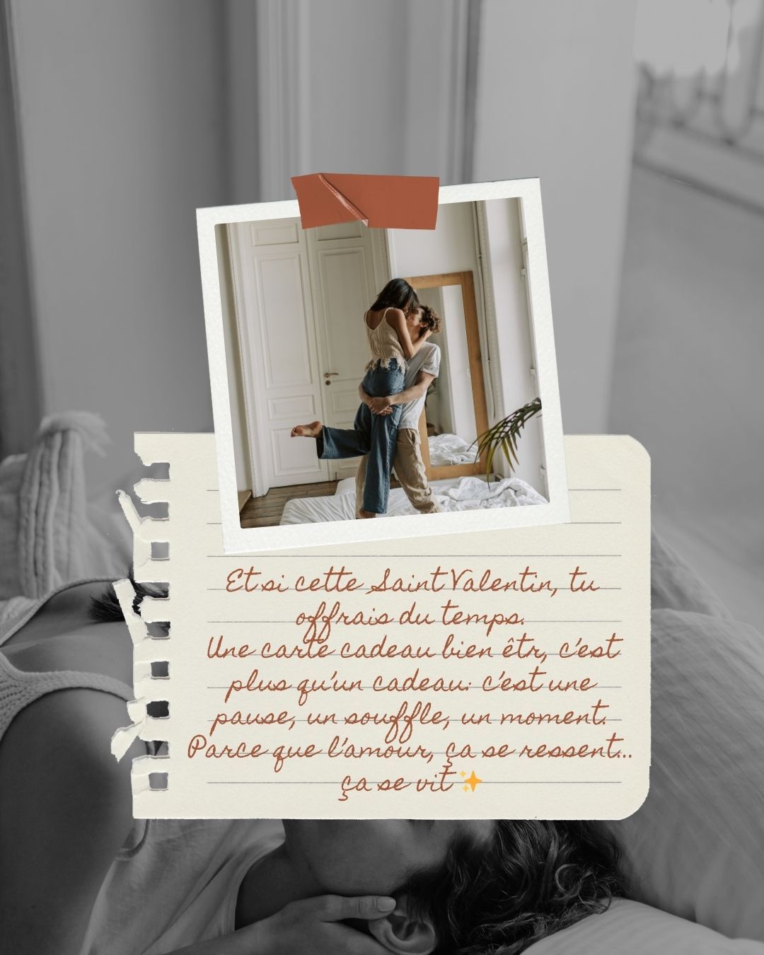 💘 Et si cette année, vous offriez du bien-être pour la Saint-Valentin ?
Plutôt que des fleurs qui fanent ou un cadeau qui reste sur une étagère…
Offrez un moment. Une parenthèse. Une expérience ✨
Chez Epione Bien-Être, les cartes cadeaux s’adaptent à tous les cœurs :
💆♀️ Massage détente
👣 Réflexologie plantaire
🤰 Soin prénatal
🌿 Rituel cocooning
✨ Et bien plus encore…
Un cadeau qui se vit, qui se ressent, qui laisse des souvenirs doux sur la peau et dans l’esprit.
Parce qu’aimer, c’est aussi offrir du temps pour soi 💞
📩 Cartes cadeaux disponibles sur demande
🎁 Format carte ou version digitale dispo sur le site
📍 À offrir à l’être aimé… ou à soi-même (on valide fort !)
Alors, vous choisissez quoi cette année : un objet, ou un moment de bien-être ? 🌹