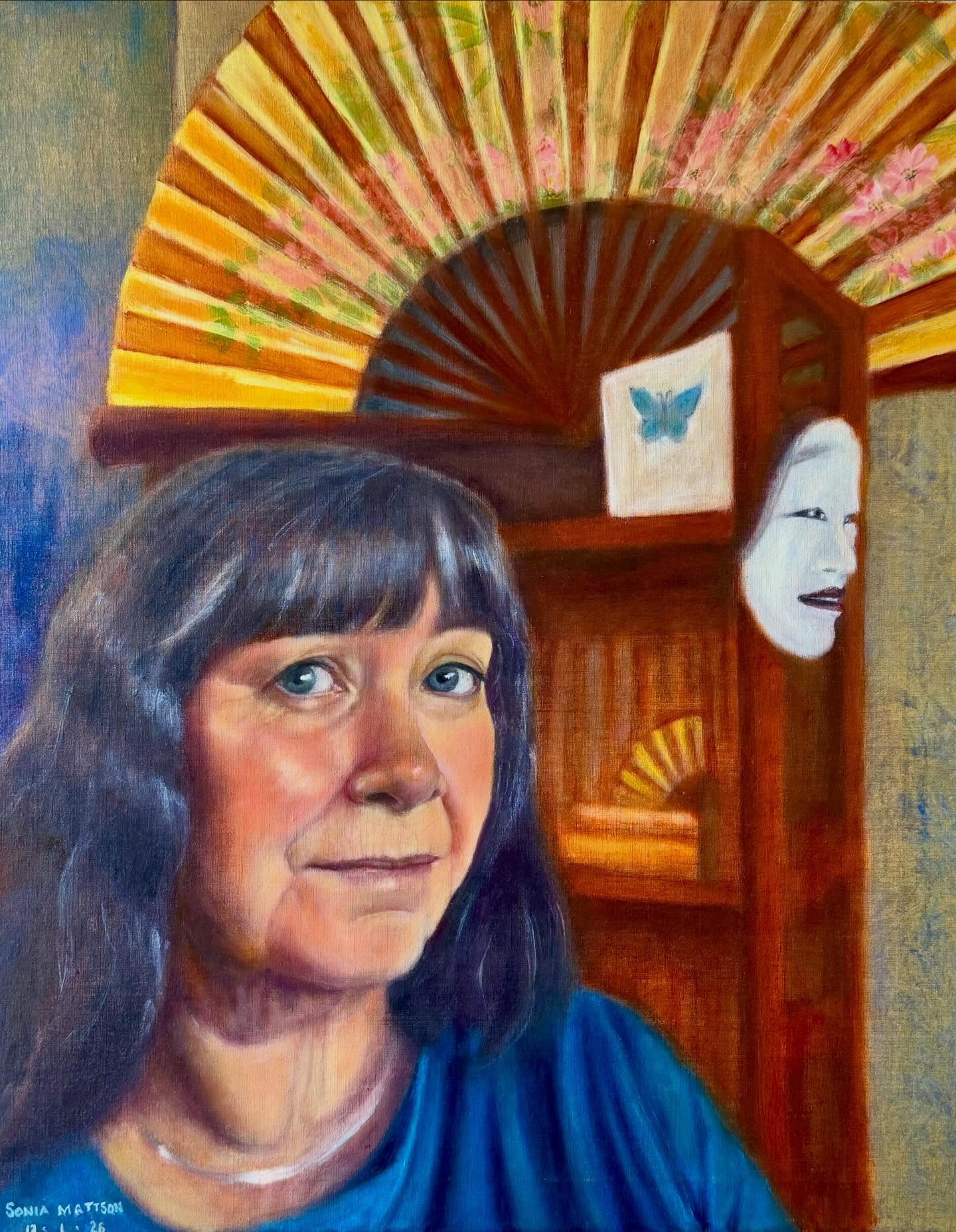 ‘Self-portrait 2025’ 61 cm x 76 cm. Oil on linen.
#selfportrait #femaleartist #artist #painter
