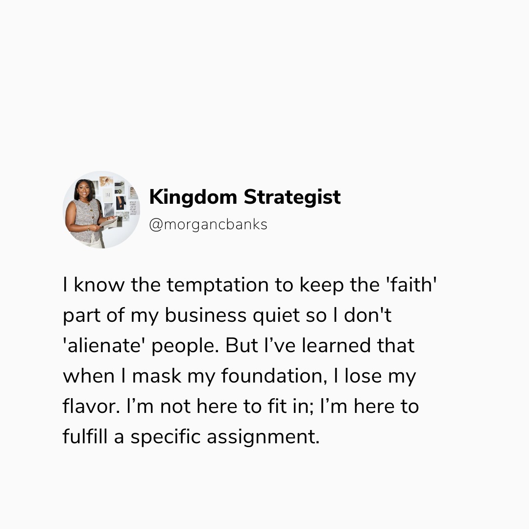 If the everyone else can be loud about what they believe and stand for. Why can't you? That's the motto i'm living on. My work is not my 'JOB' It's my 'CALLING' I'm assigned to this.
And advancement is the KEY!
#quotesdaily #kingdomstrategist #ᴡᴏᴍᴇɴɪɴʙᴜsɪɴᴇss #christianpreneur