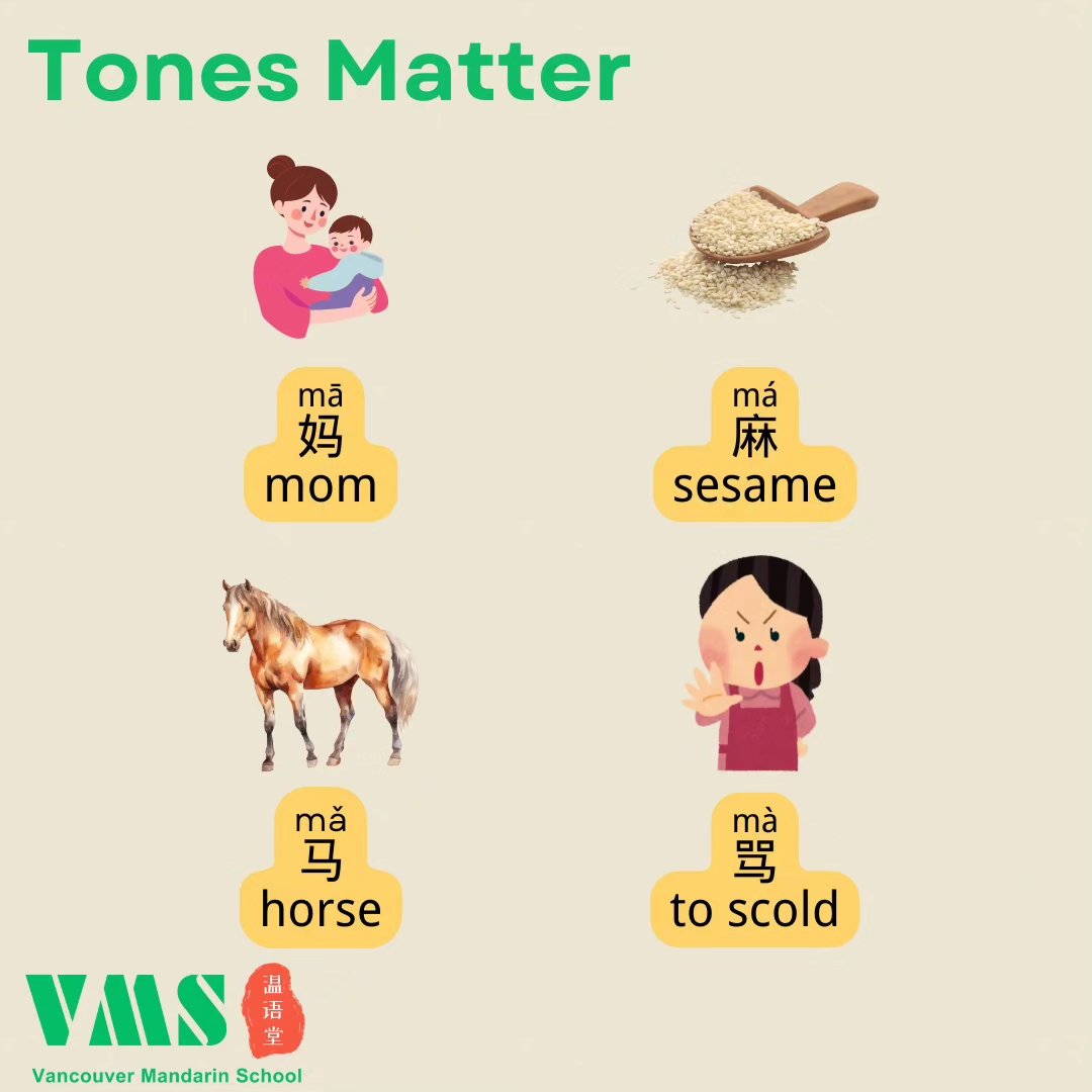 🎶 Tones Matter in Mandarin! 🎶
Did you know Mandarin has four tones (five if you count the neutral tone)? Each tone can totally change the meaning of a word!
For example, "mā" (妈) means "mom," but "mǎ" (马) means "horse." 🐎 It’s like singing a language 🎤—get the tone right, and you’re speaking like a pro!
#mandarin #chinese #pinyin#HSK#chinesegrammar#chinesewords#chineselesson#mandarinlesson#learningmandarin#learningchineseonline#learnmandarinonline#chineselanguage#study#chineseclass#mandarinclass #speakchinese#studychinese #chineseschool#mandarinschool#chineselearning #mandarinschool #学习中文#汉字#中文#mandarinvancouver