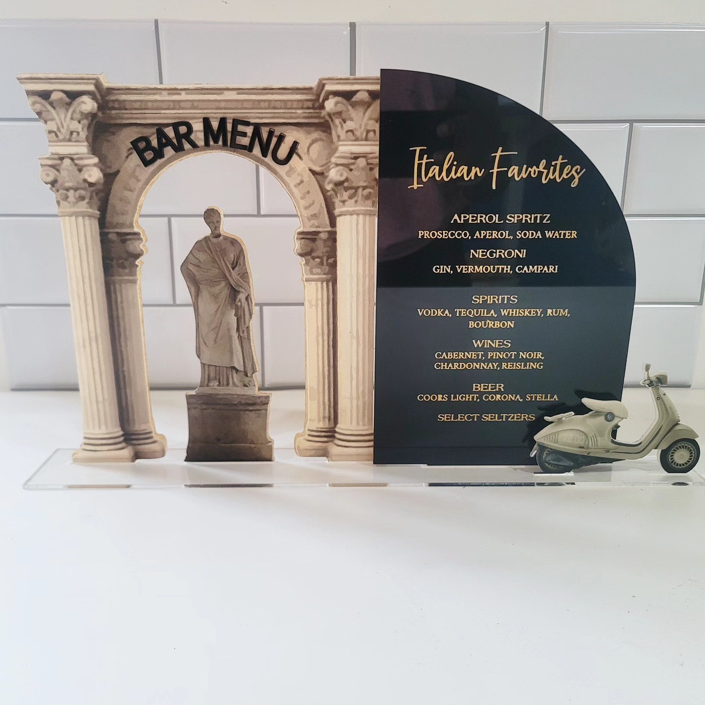 An ode to their wedding venue in Italy! I love how this custom bar menu turned out π₯°
#barmenu #acrylicdetails #acrylicmenu #weddingvibes #italianfavorites #lasermade