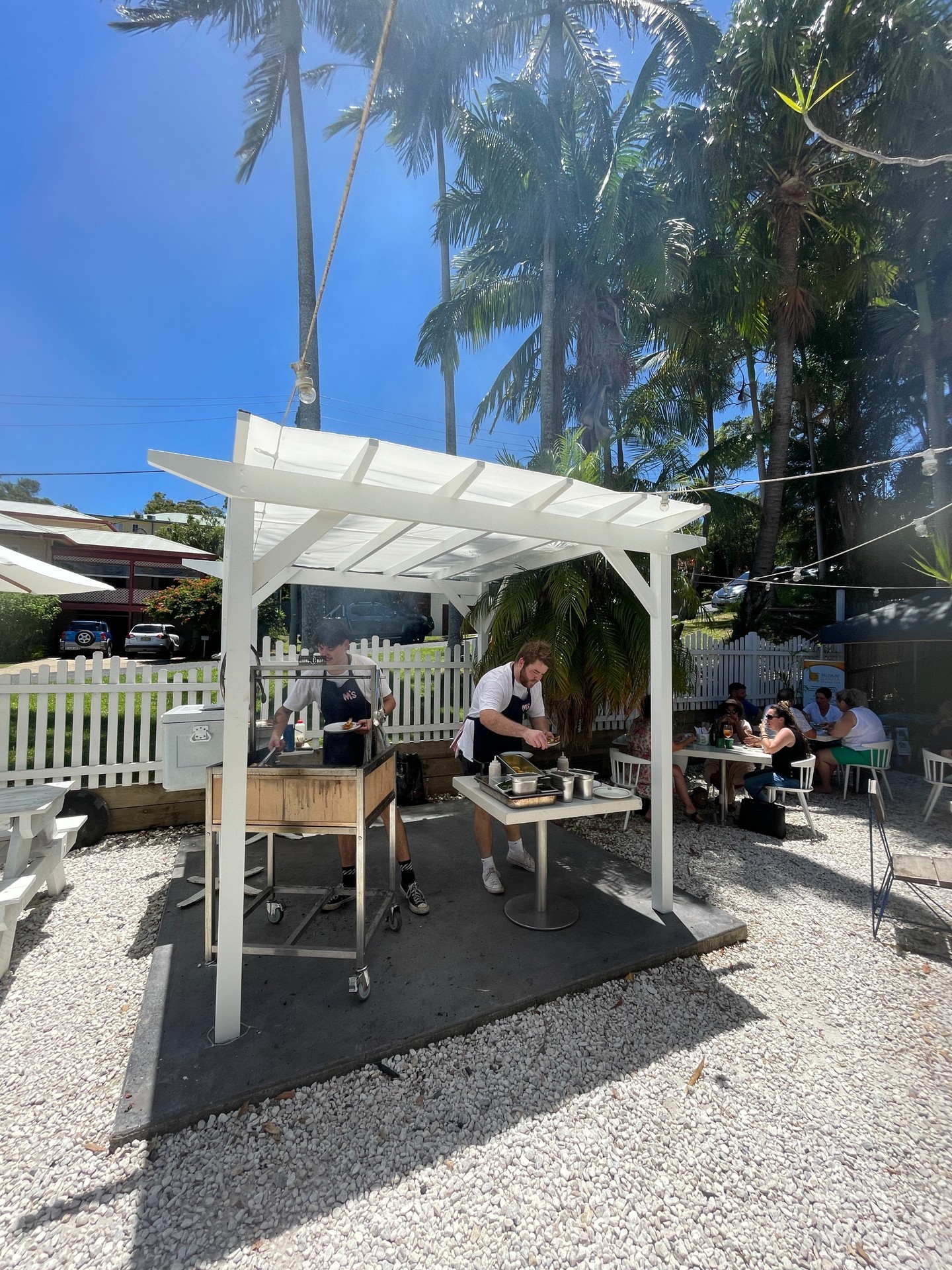 What are you up to this weekend?
Oh us, we’ll be at Matilda’s ALL day Saturday and Sunday. We’re open from 7am til after dark each weekend so have your hangs covered.
Brekky that turns into a bbq nibble that fast becomes wine o’clock? Now we’re talkin.
We’ll have the newspapers and nourishment, byo self and playing cards if that’s your thing.