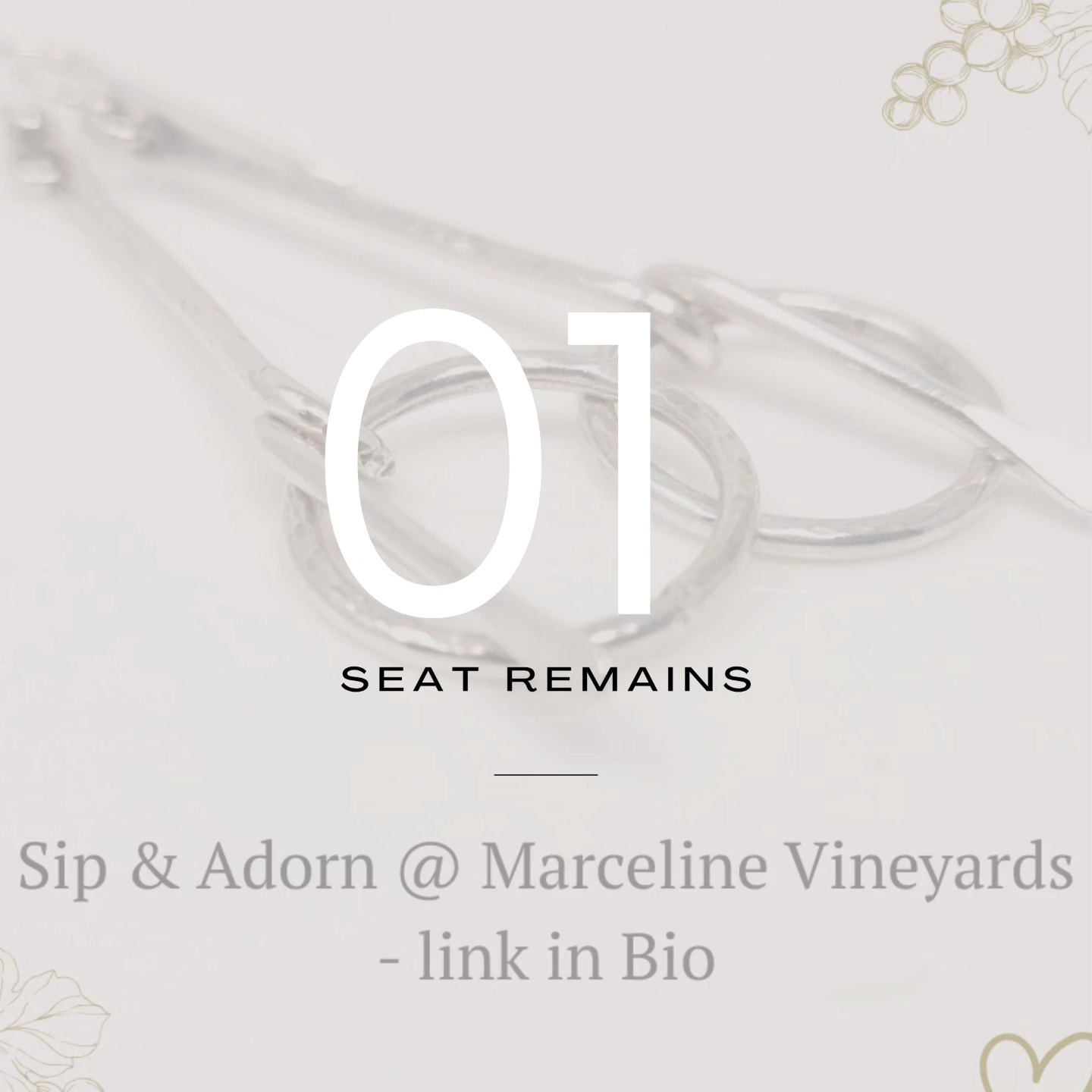 🍷✨ ONE SEAT LEFT for next week’s jewelry class at Marceline Vineyards!
We’re sipping wine, making earrings, and rumor has it the slushie machine will be spinning too… 🍓🧊
I’m blown away by the response to this class—thank you for showing up and spreading the word!
If you’ve been thinking about it… now’s your moment. This last seat won’t last.
🔗 Sign up through the link in my bio!
#lastseat #jewelryworkshop #marcelinevineyards #slushiewithasparkle #supportlocalartists #InsideMyLocket #Handmadeisbetter