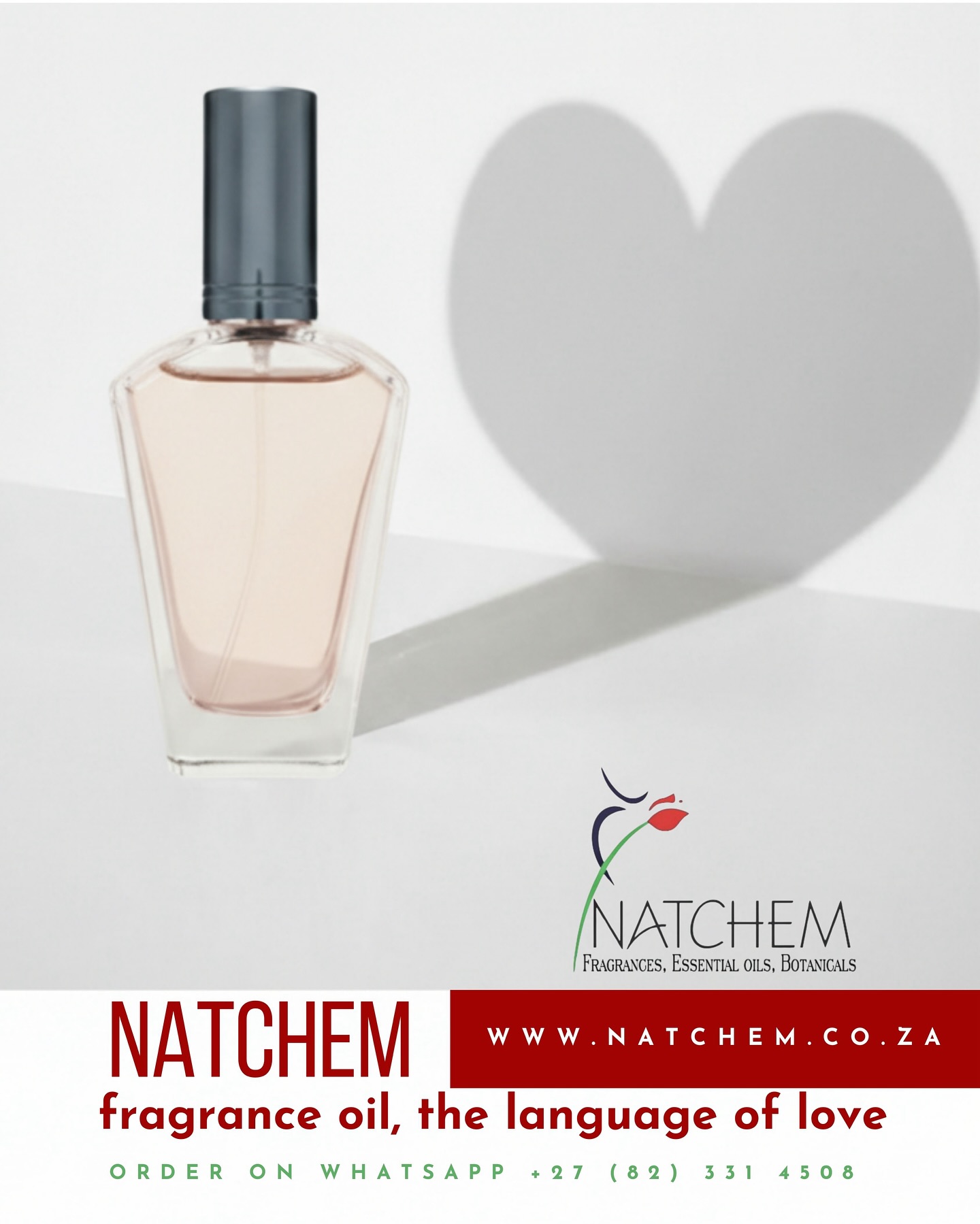 Natchem’s fragrance oils are the most powerful way to communicate feeling — because fragrance is the language of love.
BUY NOW !
CONTACT NATCHEM
☎️ Telephone: 010 010 6174
📲 WhatsApp: 082 331 4508
📍 Address: 11/15 Bundo Road, Sebenza, Edenvale
🔗 https://linktr.ee/NATCHEMPTYLTD
#FineFragrance #natchem #fragrance #fragranceoil #beauty #skincare #perfume