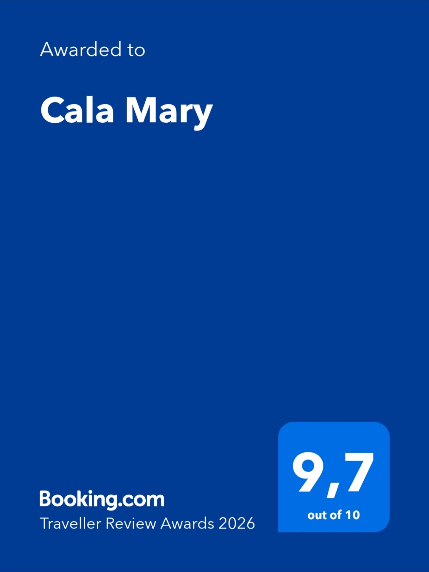 🏡 Dicen que cuando una estancia se vive "como en casa", se recuerda para siempre.
💙 @bookingcom reconoce a Ca La Mary
como uno de los alojamientos mejor valorados de 2026 con una puntuación de 9,7/10.
🫶🏽 Gracias por elegirnos, sentirnos y recomendarnos.
✨ Aquí seguiremos cuidando cada estancia.
#TravellerReviewAwards2026 #CaLaMary #Girona #Booking