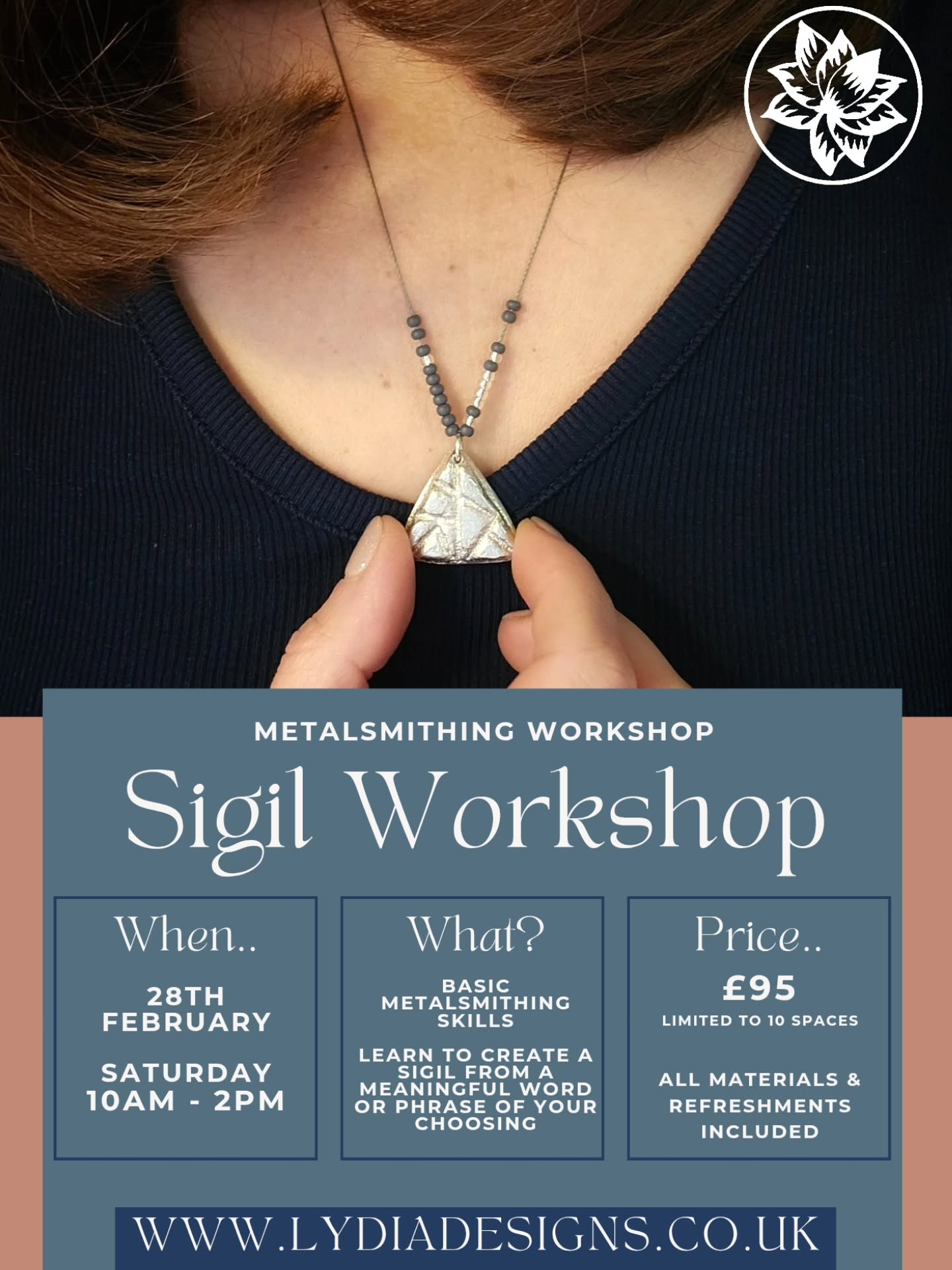 āļø Ready to create your own wearable talisman?
The Mystic Menace Sigil Workshop is now open for booking ā and there are only 10 spaces available.
You'll carve your own word or phrase of power into clayā¦
Cast it in molten pewterā¦
And leave with a pendant charged with your intention.
⦠Wednesday 28th February
⦠10am ā 2pm at @thefoldbransford
⦠All materials, snacks + teas provided
This is a working lunch style session, so bring something easy to eat ā and wear clothes you donāt mind getting messy (aprons provided for hot metalwork).
šļø Booking is now open via the link in bio
Letās make something sacred š„
#WorcesterMakers #TheFoldWorcester
#WorcestershireWorkshops #HerefordshireEvents
#CreativeWorcester