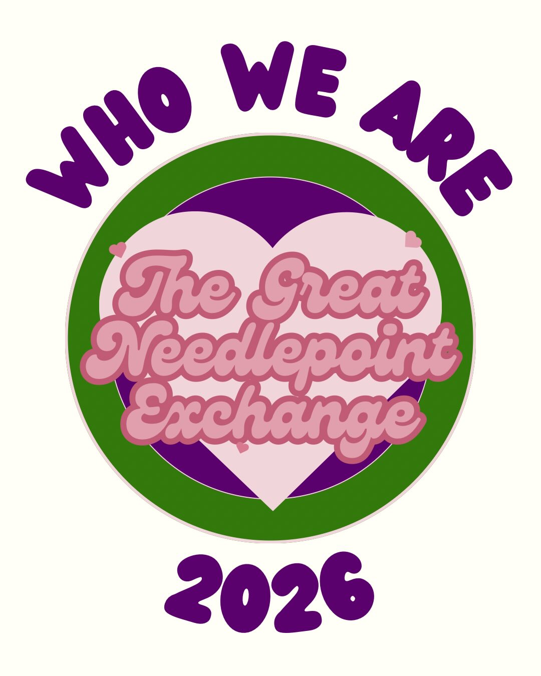 The Great Needlepoint Exchange 2026: Who We Are✨
You all pulled up this year!! You are joined by 1,089 fellow stitchers in this annual exchange. We unintentionally went international! Take a look around at each other and enjoy the next few weeks!
This is just a tiny snapshot of who we are in relation to the exchange and to each other. We are all of this and so much more.
What did you include but I didn’t share here?