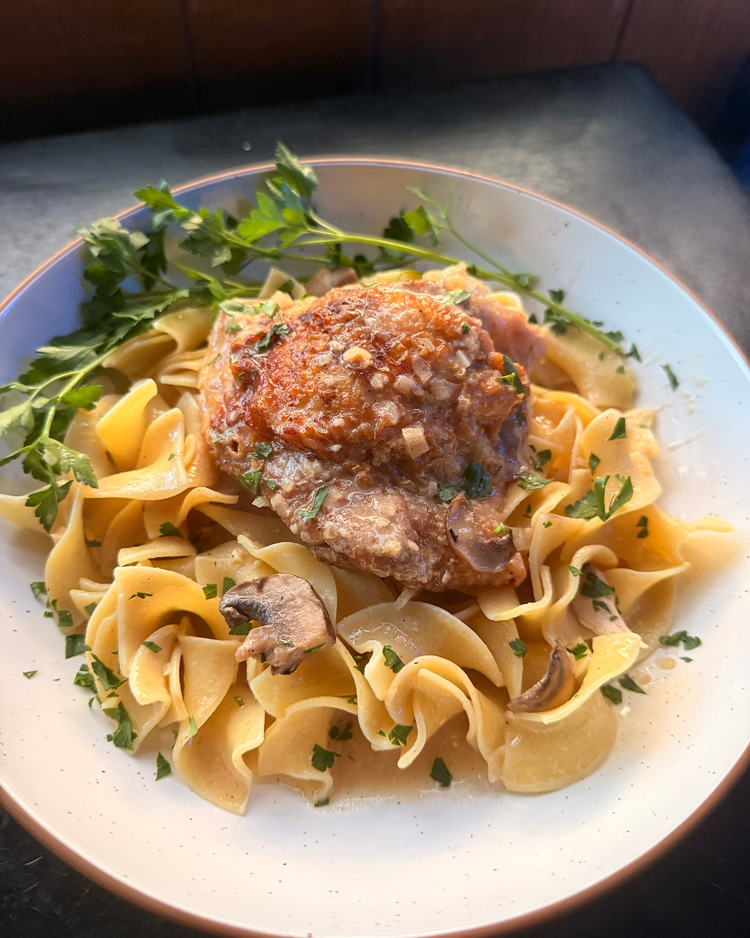 Coq Au Riesling: French technique meets Riesling brightness. ✨ Tender braised chicken, creamy shallot sauce, and that perfect tang — great fresh or even better after resting overnight. Full recipe on the blog. Link in Bio #CoqAuRiesling #FrenchCooking #DinnerIdeas #Foodie