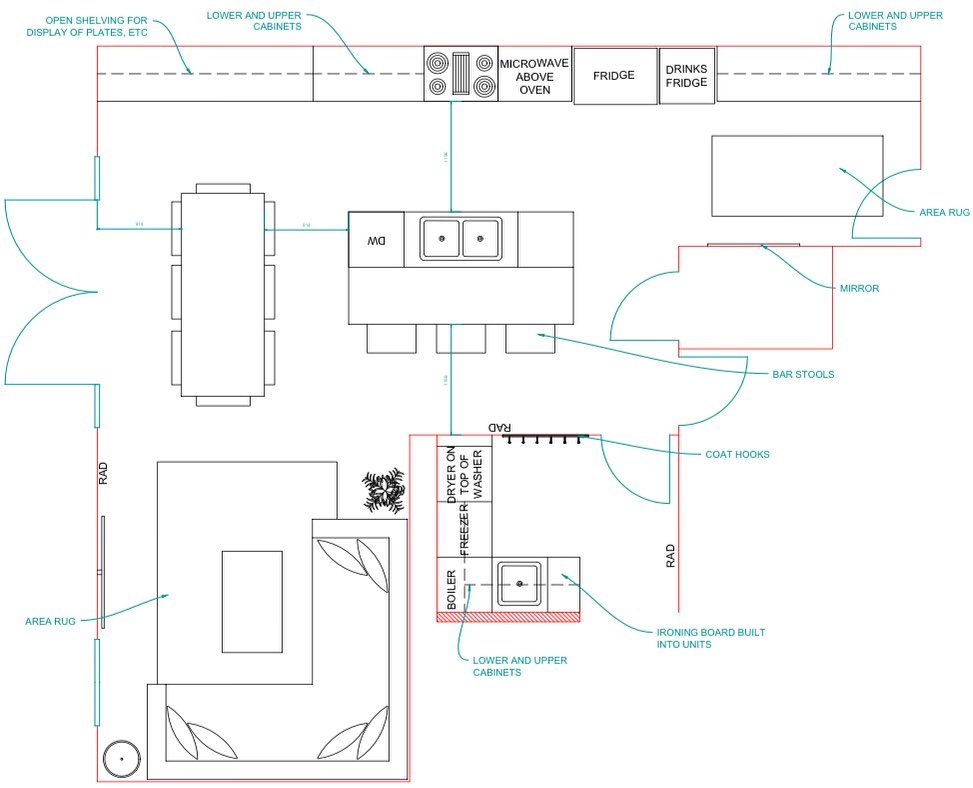 This week we have been working with a client to create a space plan for their soon to be renovated kitchen/diner/snug ✍🏼
Our clients really wanted to be able to fit in both a kitchen island and a dining table to give them flexibility as their family grew but weren’t sure of the best way to achieve this.
We came up with a space plan to give them all of this, with plenty of space to manoeuvre between items 🙌🏼
Our clients were pleasantly surprised we were able to fit everything in they wanted and are excited to get started with renovating! 🔨