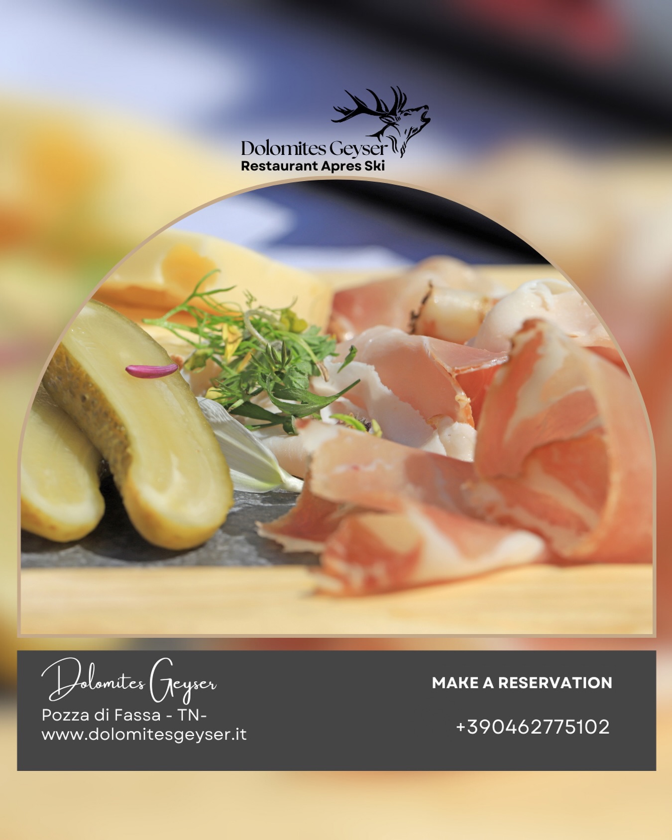 C’è sempre un buon motivo per fermarsi.⏸️
Un aperitivo che diventa merenda,
una merenda che sa già di sera.
Speck trentino, sapori autentici, tagliere sincero:
poche cose fatte bene, nel momento giusto.
Qui il tempo rallenta, il gusto resta. 🌈
Dolomites Geyser Restaurant Apres Ski
Pozza di Fassa
Info e prenotazioni: link in bio 🔗