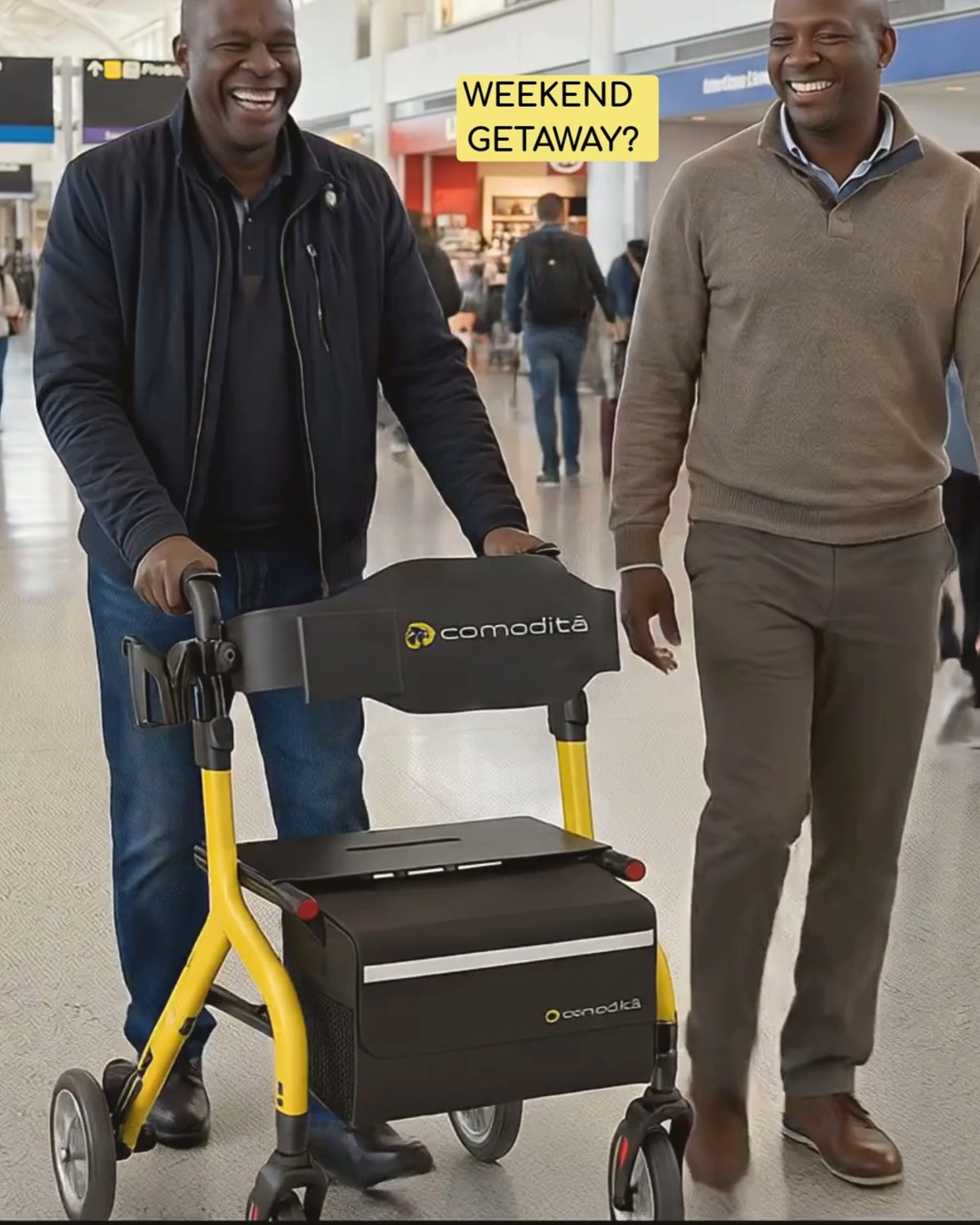 The Comodità Piuma is only 16 lbs—light enough for travel, strong enough for real life for anyone 5'4" to 6'2".
Designed for confident movement from airport terminals to vacation strolls.
Pack it. Fold it. Go.
#ConfidenceInMotion #Comodita #TravelReady #SmartDesign #MobilitySupport #MobilityAids #SeniorTravel #ActiveLiving #Piuma #ConfidenceInMotion