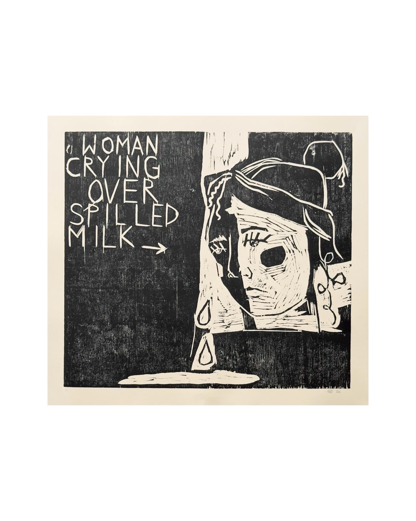 ‘Woman crying over spilled milk’ ✨ the woodcut edition ✨
paper size = 46x41cm
#woocut #printmakersofinstagram #reliefprint #artwork