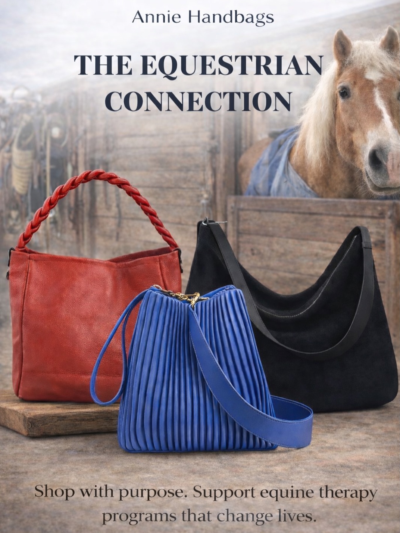 New Annie Handbags now at Equestrian Connection 🐴
This incredible nonprofit helps thousands of children and adults each year through therapy horses — and every purchase helps support their life-changing work 🤍
#AnnieHandbags #ShopWithPurpose #FashionThatGivesBack #EquestrianConnection #TherapyHorses EquineTherapy GiveBackStyle PurposeDrivenFashion