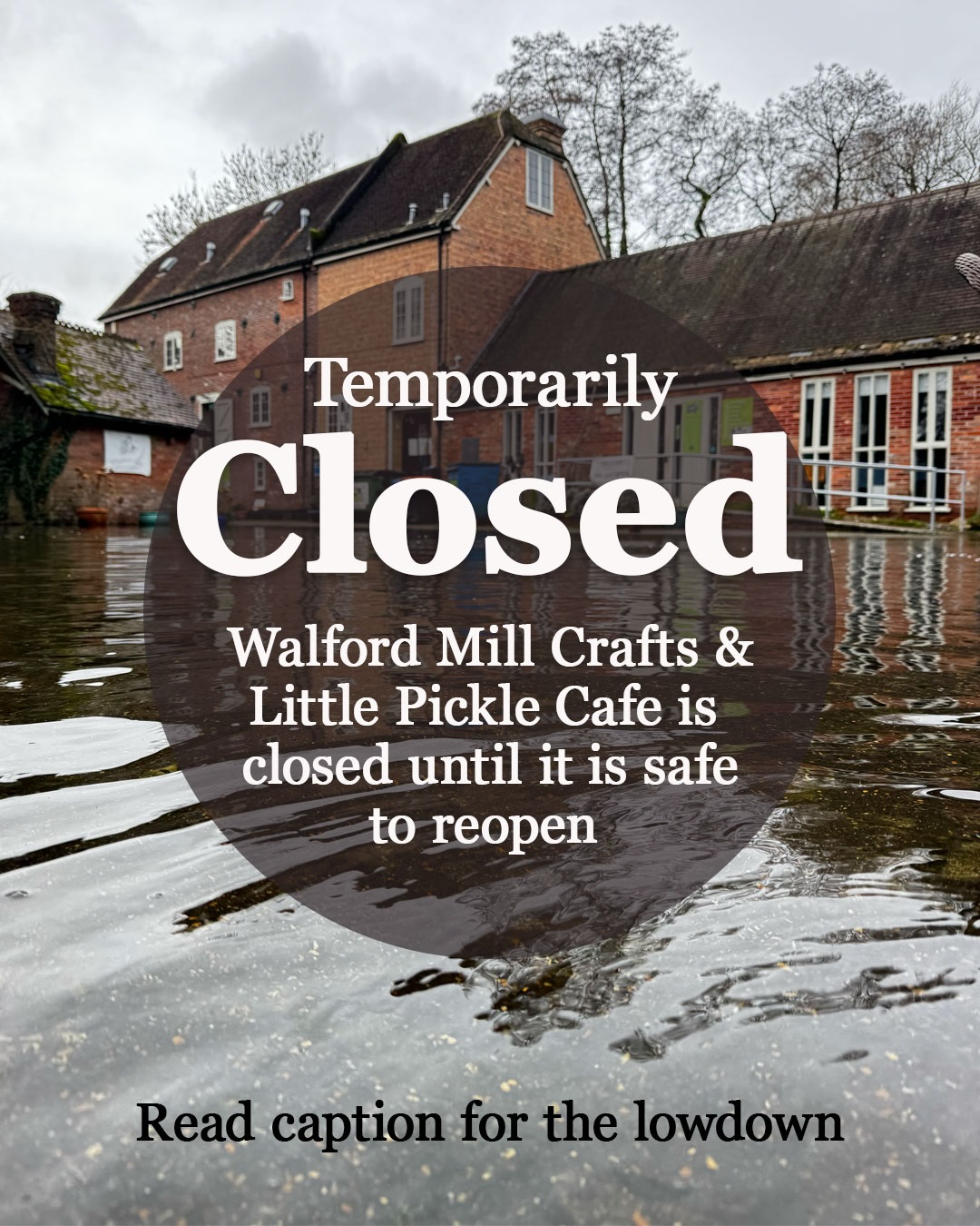 TEMPORARILY CLOSED
We have had to make the difficult decision to remain closed for the foreseeable future due to the risks posed by the flooding inside the main building and Nutty Parrott studios as well as in the courtyard around Little Pickle Cafe.
So the entire site remains closed including @littlepickleatthemill
In the meantime there’s a few ways you can continue support us:
❤️ Leave us a review! If you’ve visited Walford Mill Crafts or Little Pickle cafe lately (or last year!) please leave us a Google or TripAdvisor review so more people can find us in future. It boosts our ranking and it’s a free way to keep support coming to the creative community of Wimborne
❤️ Give our resident artists a follow and can even get in touch direct to buy things from them while they’re unable to sell at the mill:
@debbykirbysilk
@seaparrott
@wendynuttjewellery
@march_pottery
@delicious.jewellery
@flutterbiesden
@madebypowley
@melaniewardcreative
@ali.woodgate.artist
@carolinesoer
@creativechameleon.biz
@coastal_finds_unlimited
@atthepatch
@kyleighspapercuts
@jacquifairweatherceramics
We will keep you posted via socials and our website when we reopen. We are hoping it might be by the weekend 7th Feb!
Thank you so much for your understanding and apologies for any inconvenience.