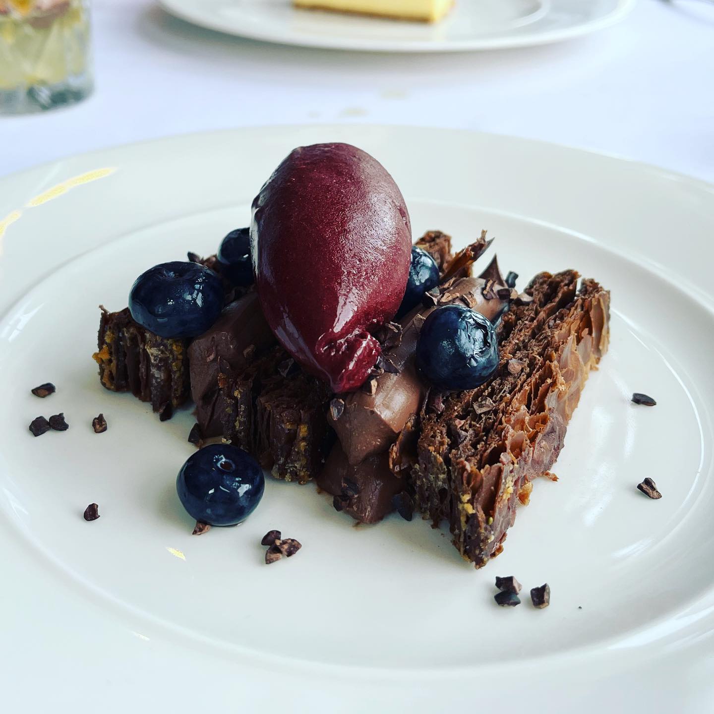 #darkchocolate #millefeuille #blueberry #blueberryicecream
