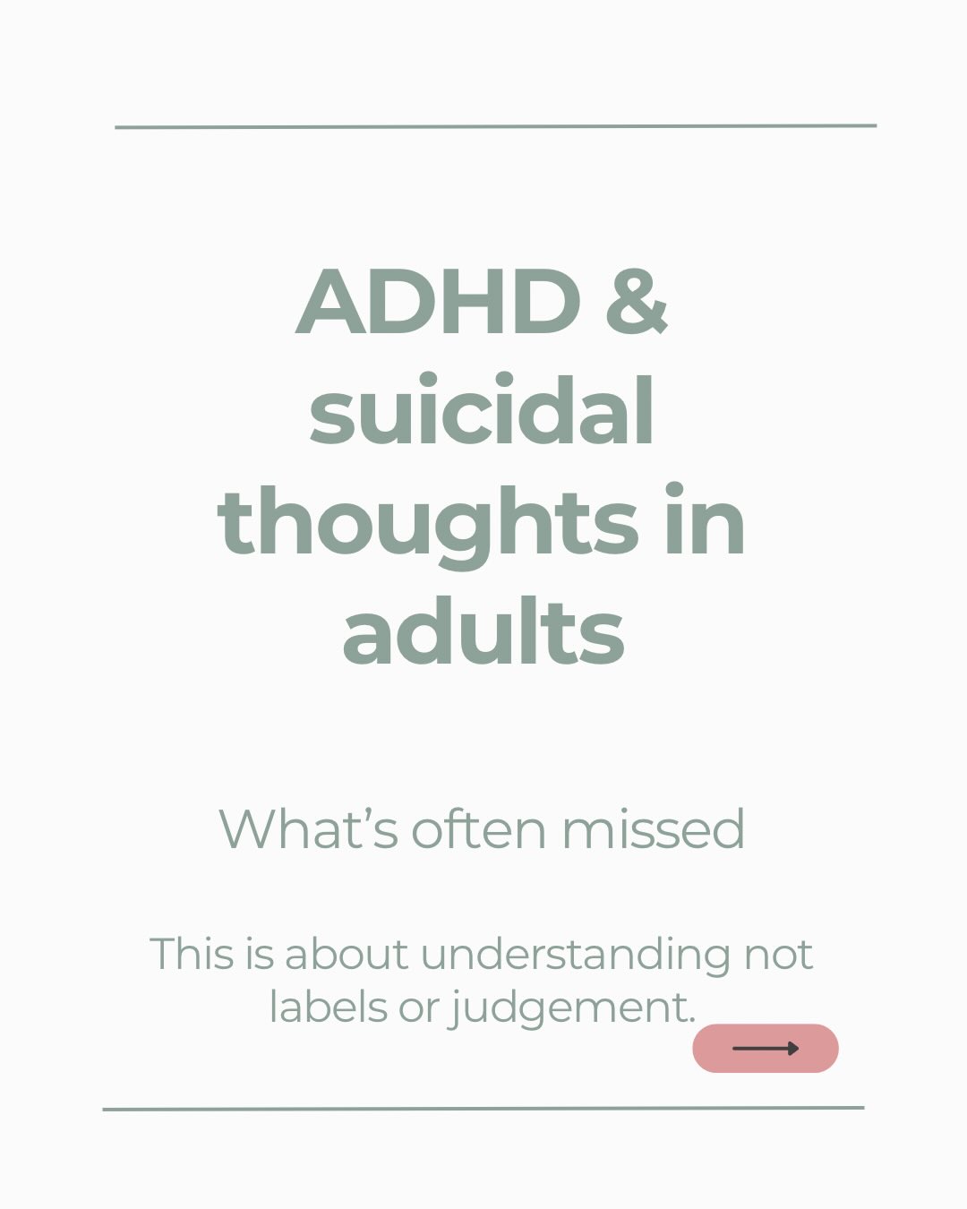 ADHD in adults isn’t just about focus or organisation.
For many, it’s years of emotional intensity, masking, self-criticism, and quietly carrying the feeling of being “too much” or “not enough”.
When emotions hit harder and last longer, rejection feels sharper, and shame has had time to settle in, it can increase vulnerability to suicidal thoughts especially during periods of overwhelm or burnout.
This isn’t weakness.
It’s not a failure to cope.
It’s what can happen when nervous systems are under constant strain in a world that doesn’t always understand ADHD.
What helps isn’t being told to try harder.
It’s being met with understanding, validation, and space to talk without judgement.
If this post resonates, you don’t have to hold it on your own.
At ALN Counselling, I work with adults with ADHD to gently explore the emotional impact of coping, masking, and self-blame at a pace that feels safe.
If you’re struggling right now, support is available:
Samaritans 📞 116 123 (24/7)
You matter.
Your experience makes sense.
And support can help things feel more manageable
#adhd #nervoussystemhealing #aln