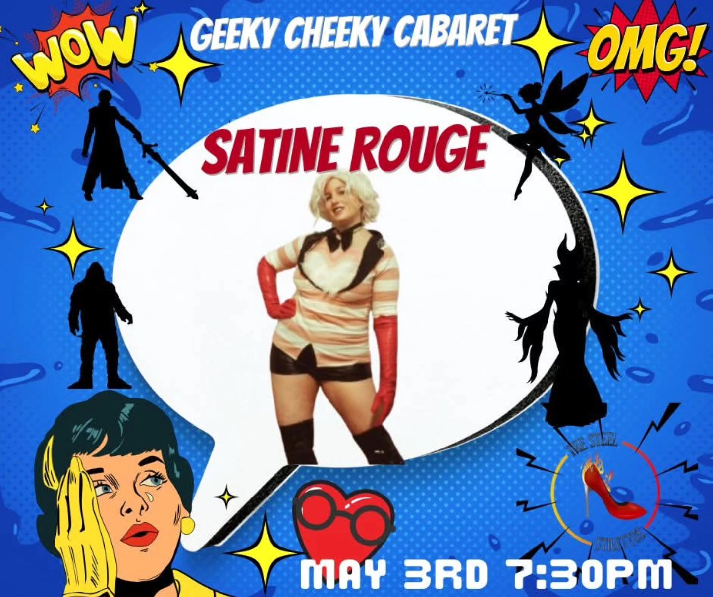 Let's get GEEKY this Saturday at Geeky Cheeky Cabaret: A Nerdlesque Spectacle with The Steel Stilettos
Satine Rouge
#thesteelstilettos #burlesque #burlesqueshow @steelstacks_pa