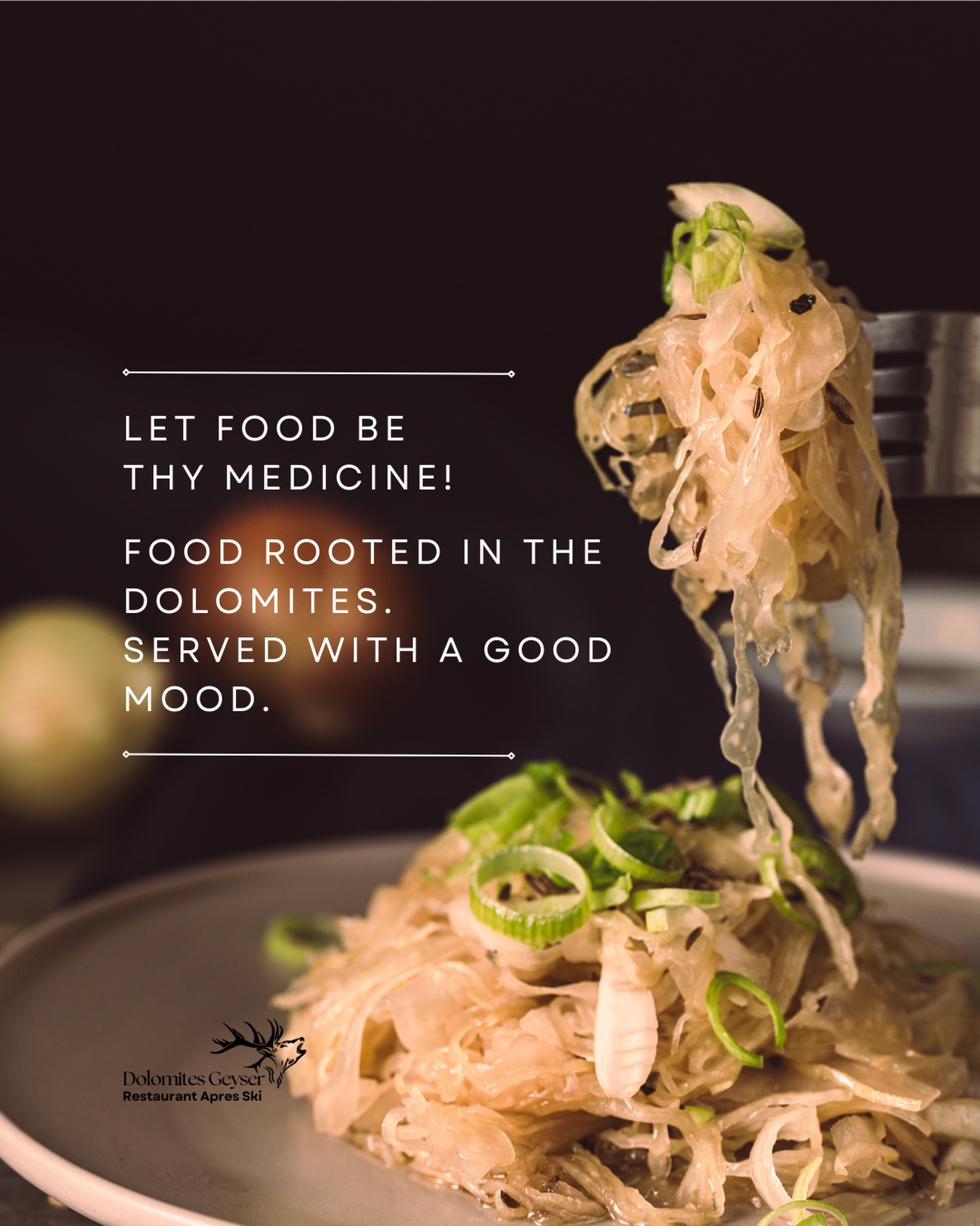 Lasciamo che sia il cibo a fare il suo lavoro.
Radici forti, ingredienti veri,
sapori che parlano di montagna
e una buona energia che fa stare bene. ✨
Dolomites Geyser Restaurant Apres Ski –
Pozza di Fassa
Info e prenotazioni link in bio 🔗
#dolomitesgeyser #valdifassa #restaurant #apresski