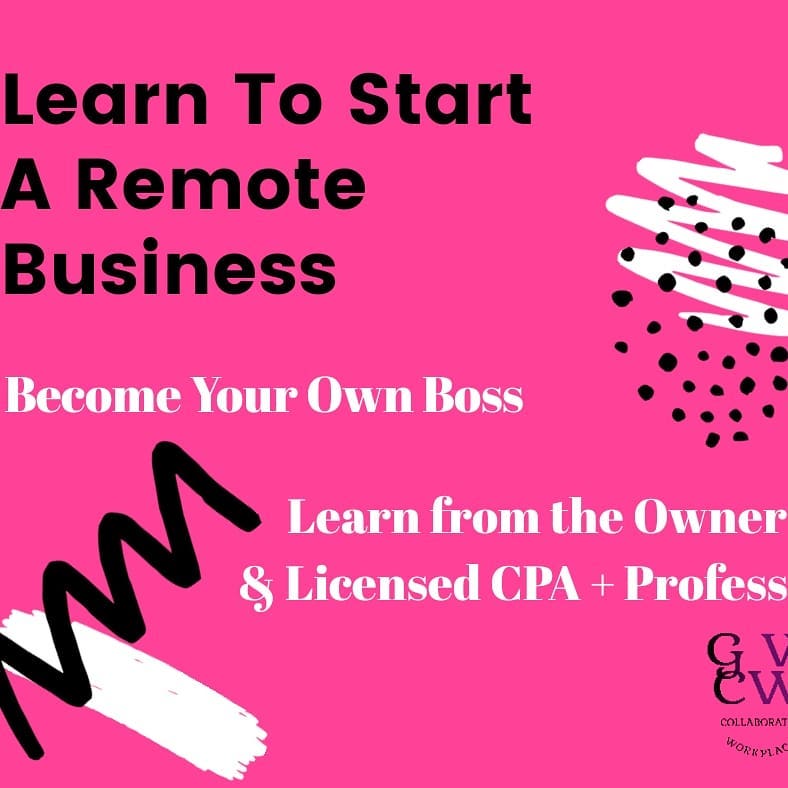 Learn how to start a remote business from the owner of GWCW and licensed CPA + Professor. Inquire for our next class in August.
#learning #beyourownboss #business #startup #entrepreneur #nyc