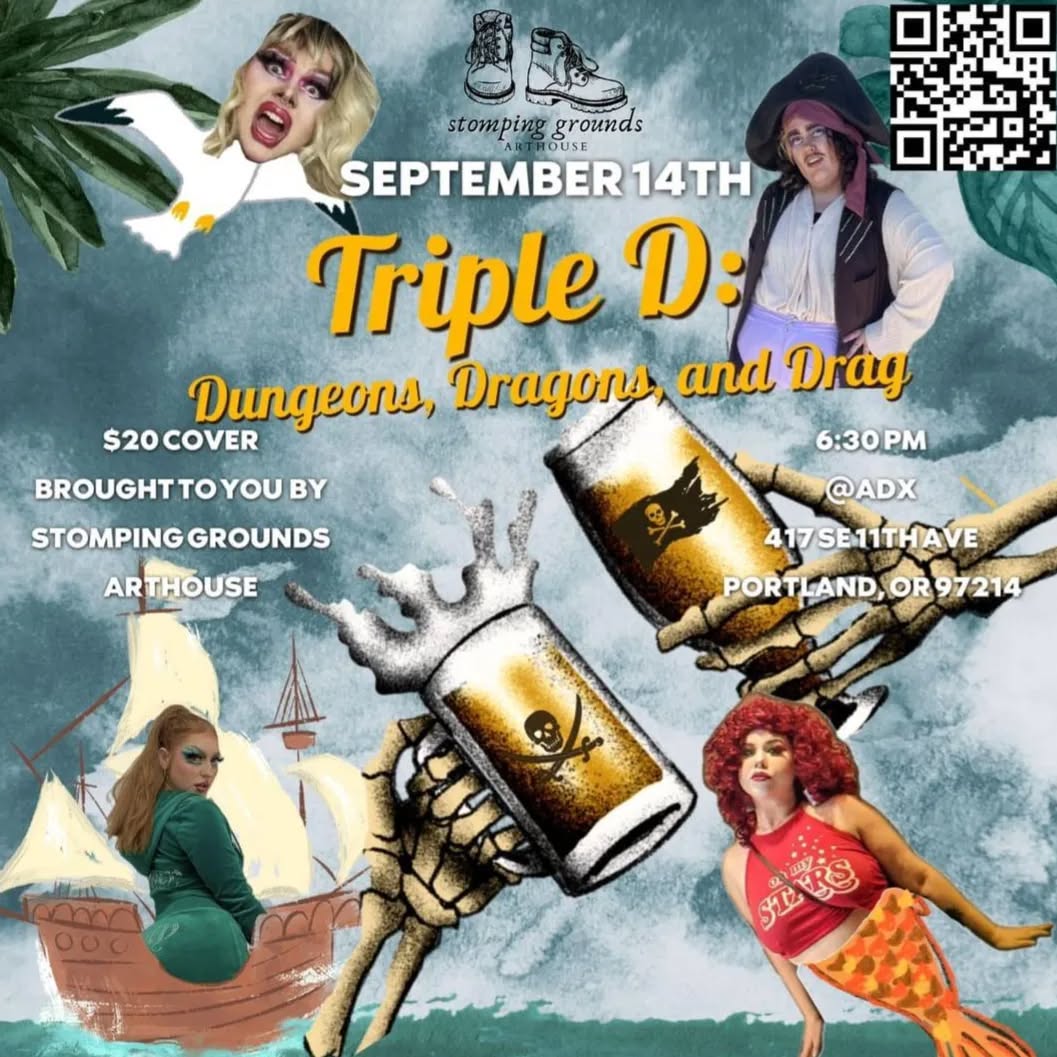 You KNOW it's happening again... And for the FINAL TIME THIS YEAR! So don't miss it!
Bring a friend, lover, or enemy! If you use the code BESTMATEY, you'll get TWO tickets for $15 total! It's a BOGO+ 🏴☠️
Saturday, September 14 at 6:30PM join us for a swashbuckling adventure at ADX Portland! Link in bio 🦜