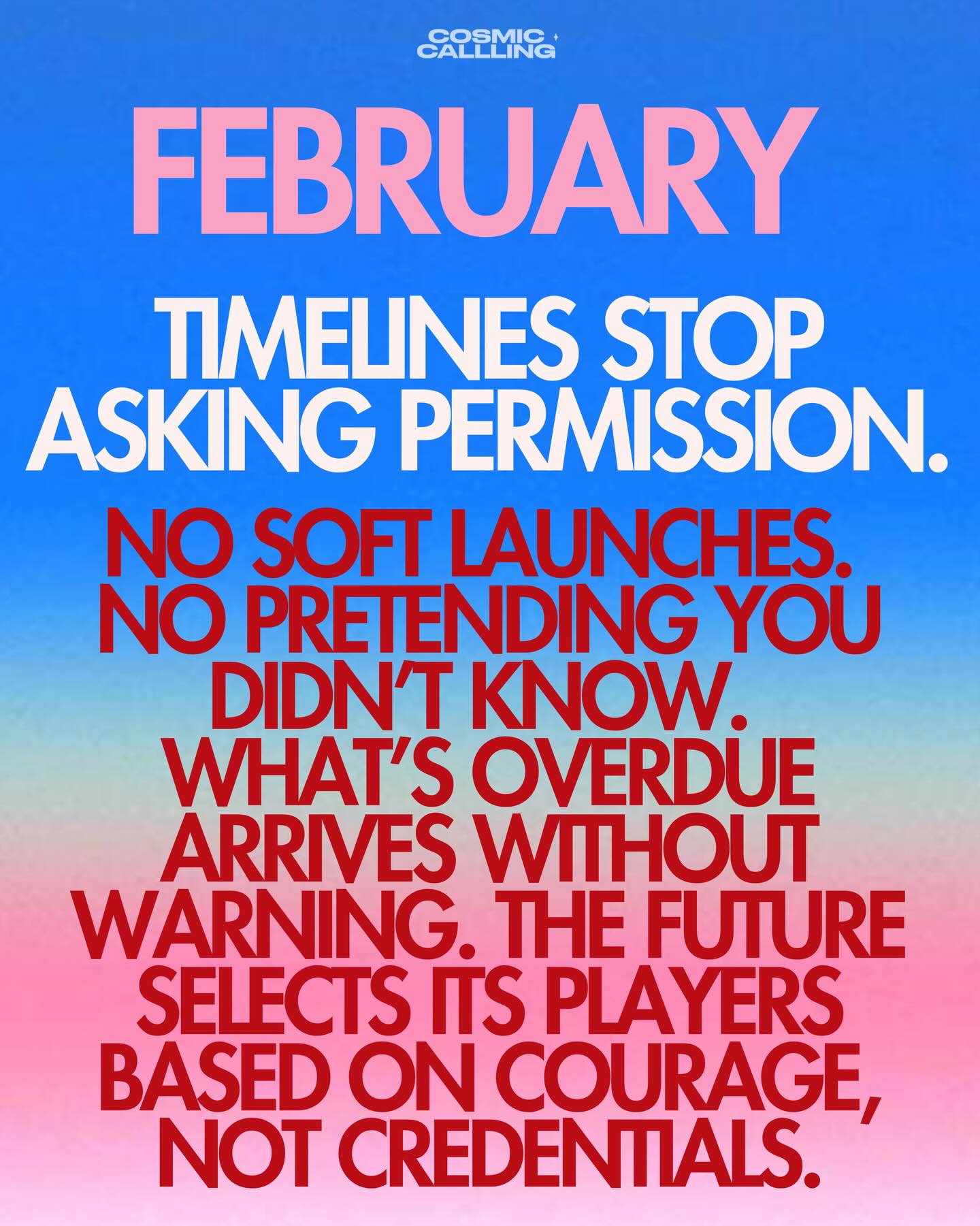 This month is not stressful.
You’re just overdue. 💗
Full February horoscopes → link in bio
#februaryhoroscope #fullmooninleo #aquariussolareclipse #saturnneptuneconjunction
