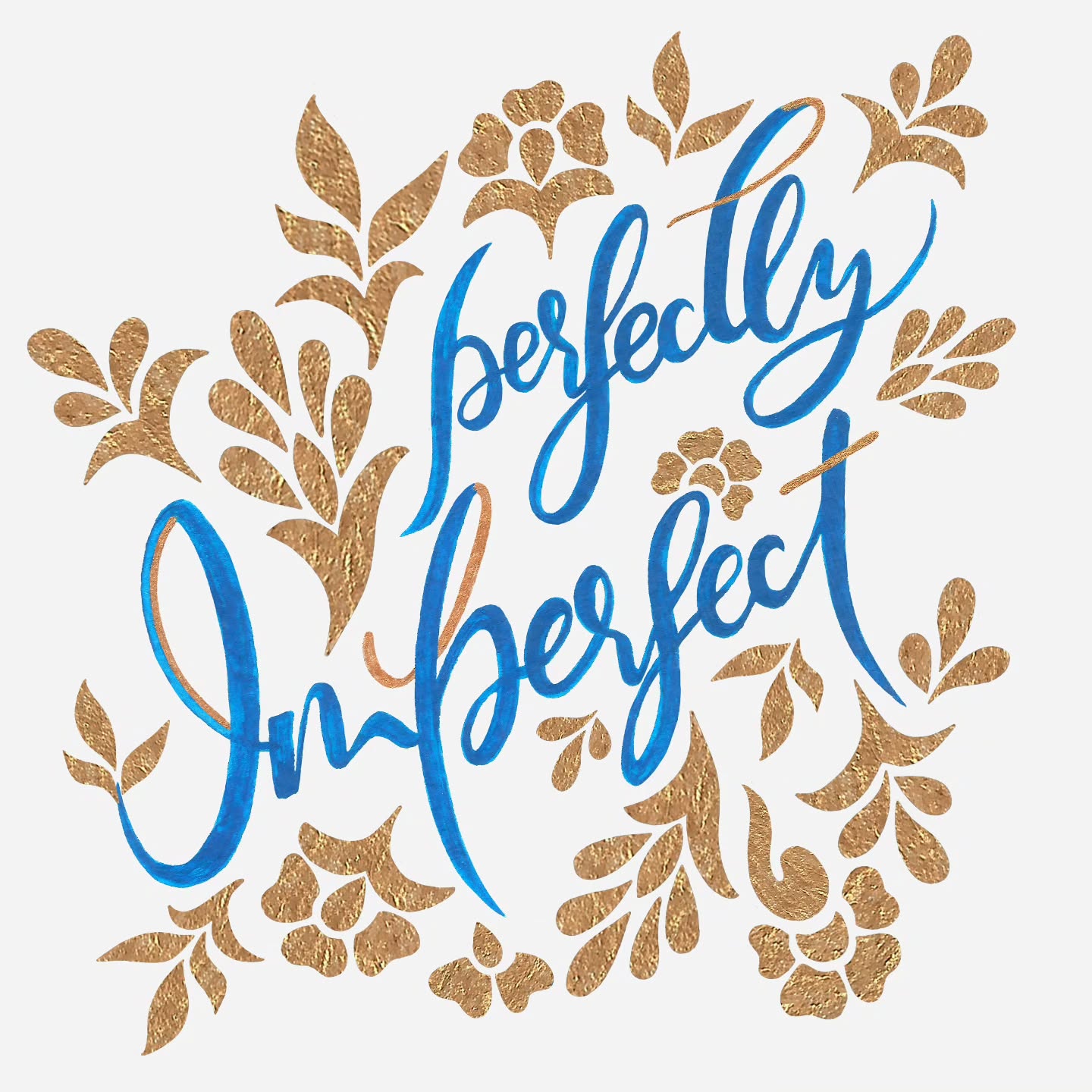 Week 4 of the mini Collection Challenge by @catcoq.
This challenge ends with lettering and perfectly imperfectly felt like the right note to end with because I truly believe in it. A reminder to embrace the flaws, that's what makes one unique from others.
#surfacepattern #createwithcatcoq #letteringart #surfacepatterndesigner #patterndesigners