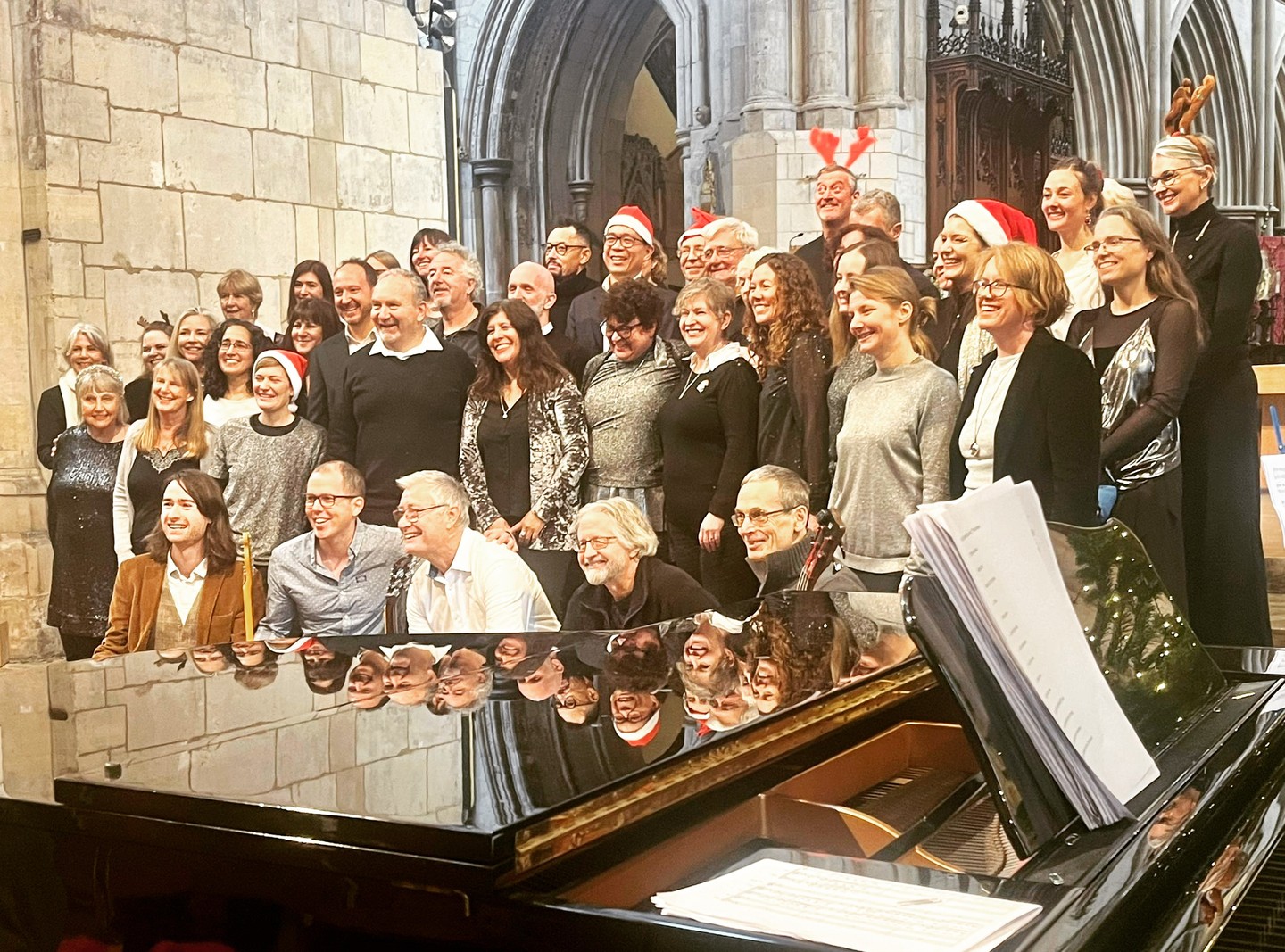 Taking a picture after our Christmas concert earlier this month. We marked our 10th year anniversary!