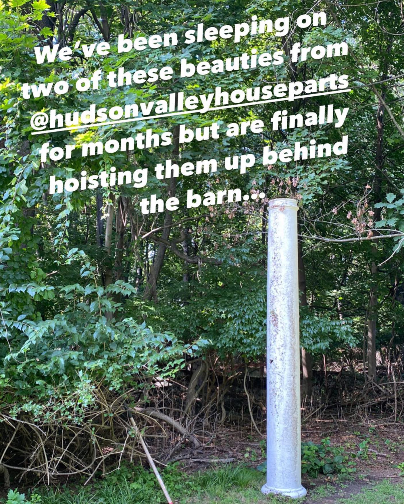 We’re finally getting these beauties up! Some end-of-summer magic is in the works! 🪄 Thanks @hudsonvalleyhouseparts for these stately ladies! #hudsonvalleyweddings #hudsonvalleyweddingvenue #hudsonvalleyevents #architecturalsalvage #architecturalreincarnation