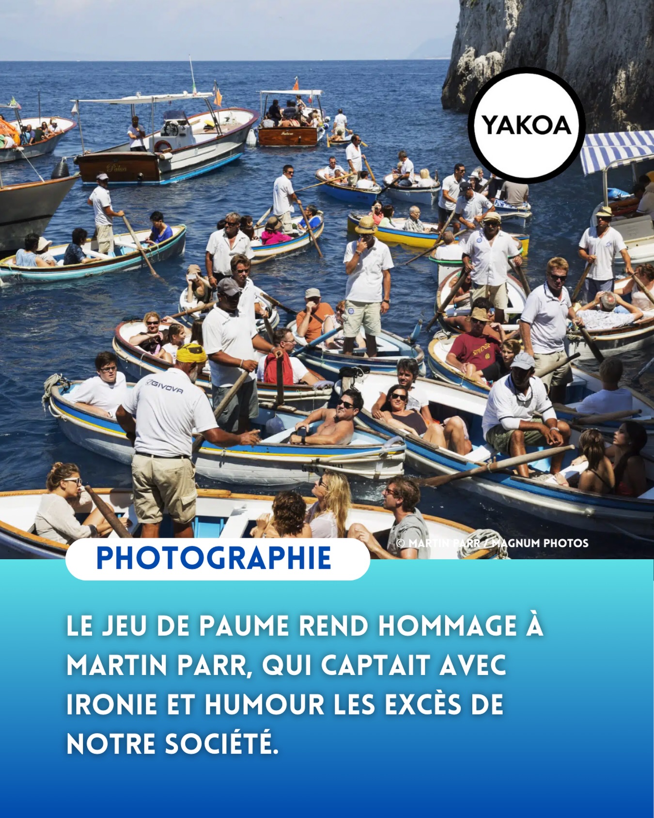 Le Jeu de Paume à Paris présente une rétrospective majeure consacrée au photographe britannique Martin Parr du 30 janvier au 24 mai 2026. Elle réunit environ 180 œuvres réalisées depuis la fin des années 1970. Parr y déploie son regard ironique et très visuel sur les dérives de la société contemporaine : tourisme de masse, surconsommation, dépendances technologiques, omniprésence de l’automobile et relations ambivalentes à la nature. Sans discours moralisateur, ses photographies saturées de couleurs questionnent notre époque avec humour et lucidité, transformant des scènes banales en images révélatrices des déséquilibres planétaires et sociétaux.
————————-
📍 Jeu de Paume
1 place de la Concorde - Paris 1er
Ouvert mardi de 11h à 21h; mercredi à dimanche 11h-19h.
Plein tarif : 14€, Tarif senior : 9,50€, Tarif jeunes (19-25 ans) : 7,50€, Gratuit –18 ans
#jeudepaume #martinparr #expophoto #timeoutparis #vogueparis