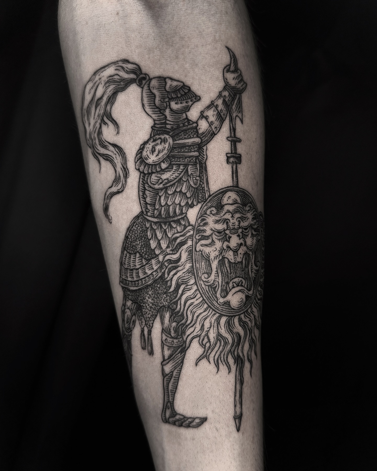 • Knight of the Golden Sun •
Thanks for the trust Braxton!
.
.
.
.
.
#knighttattoo #slctattoo #slctattooartist #slctattoos #utahtattoo #utahtattooartist #slcartist #slcink #blackwork #blackworkers #onlythedarkest #arteobscurae #finelinetattoo #etching #engravingtattoo #engraverstattoo #lineworktattoo #woodcuttattoo #etchingtattoo #medievaltattoo #inkengravers @engraverstattoos