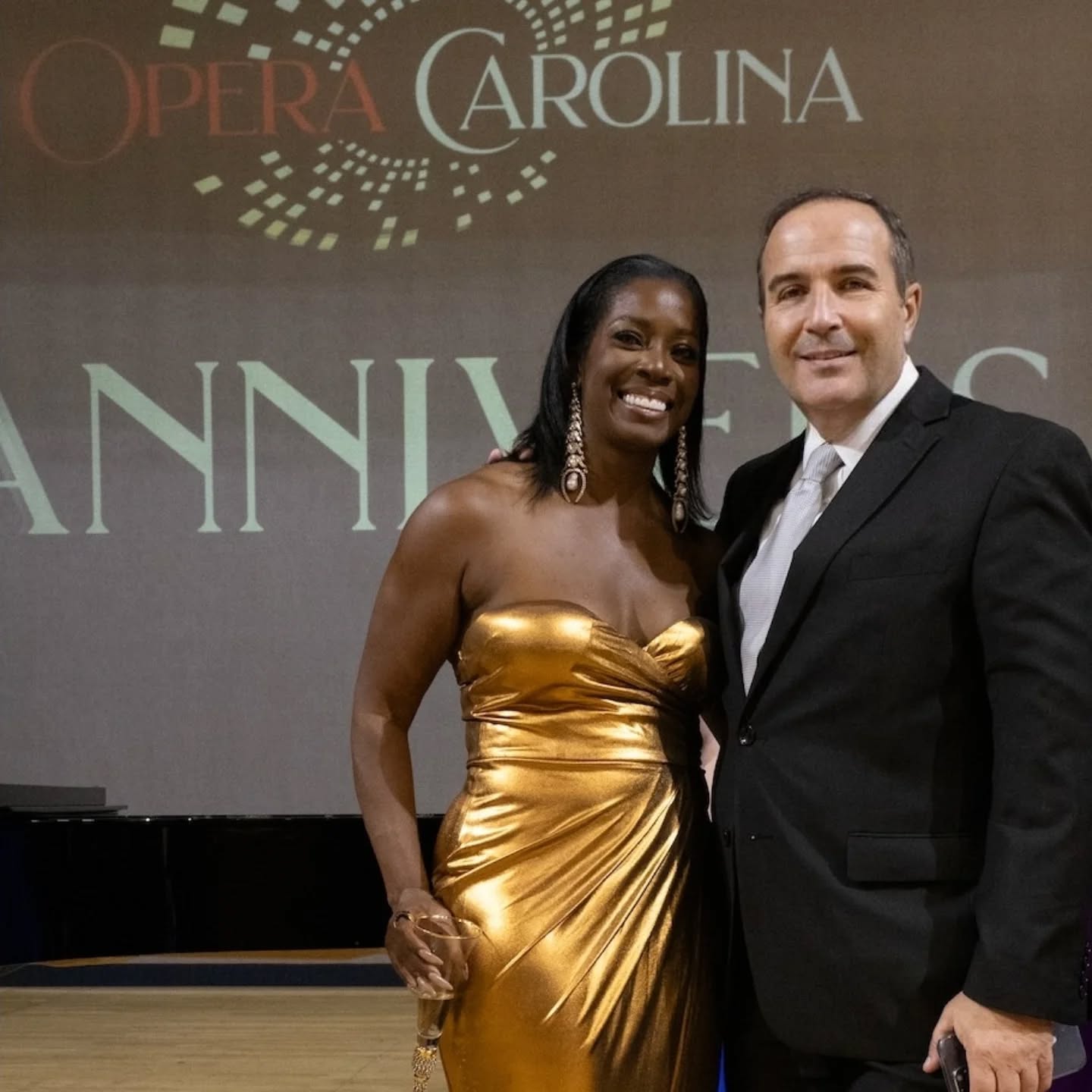 A night to remember and memories forever etched in my heart. Thank you @doctor_shante ❤️
.
.
.
.
.
.
#maestro #stefanovignati #conductor #opera #operacarolina #friends #drshante #anighttoremember #celebrating75years