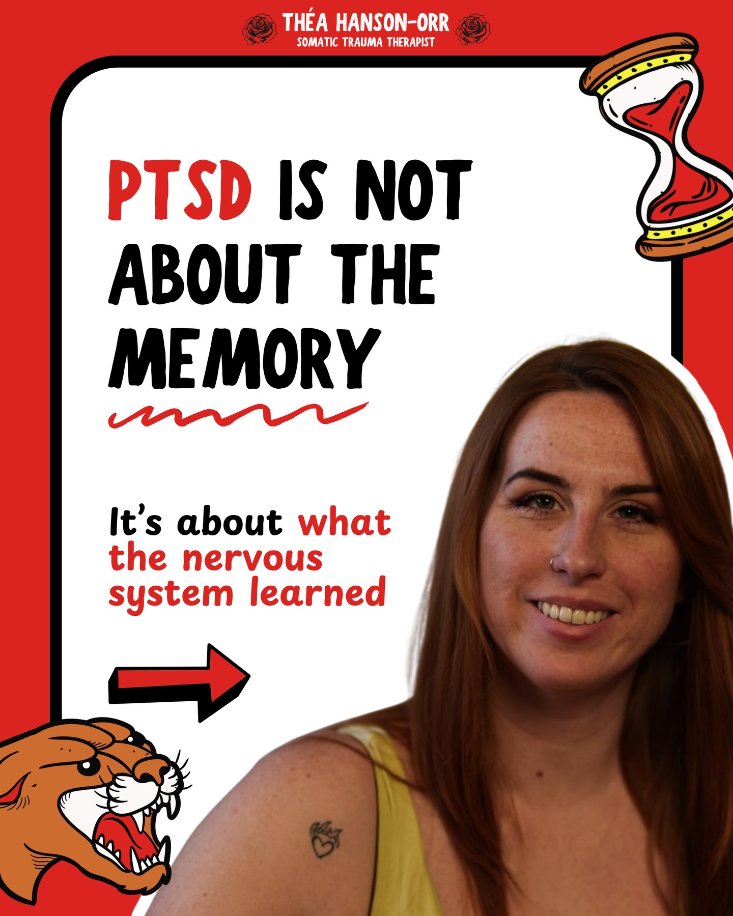 PTSD happens when the nervous system learned that the world is not safe.
Your nervous system needs somatic safety. ❤️🩹
#PTSD #PTSDAwareness #PTSDRecovery #PTSDSurvivor #TraumaInformed