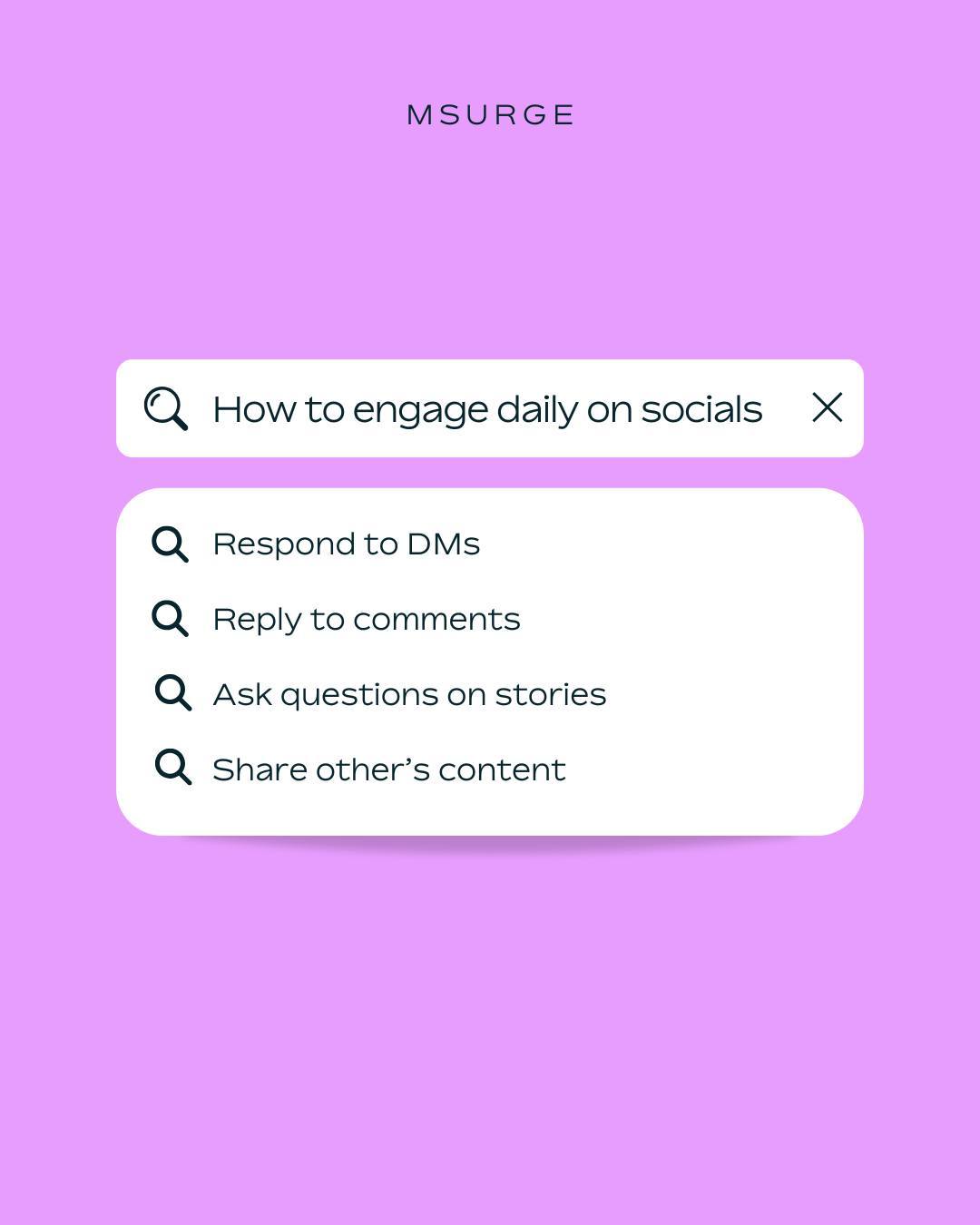Consistency is key to building lasting relationships and growing your presence. Each day is an opportunity to connect, inspire, and make an impact, so make sure to engage with your audience at least once a day to maintain a strong relationship. 👌
