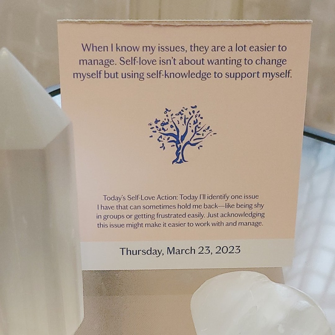Have you noticed our daily self-love calendar in the studio?
Who doesn't need to be reminded to shift our internal dialog to one of love and compassion?!
Next week we have:
Mats Available in all classes
Monday Kundalini Restore 9am
Monday Candlelight Restorative 630p
Wednesday Hatha Flow 630p
Workshops
3 spots in Better with Age Tuesday 10am
In-studio and online spots Intro to Balance: Start Where You Are Thursday 630p
Wednesday and Thursday Past Life Regression 11am
Visit our website to book
#compassion #wellbeing #innerpeace #healing #nervoussystem #selflove #health #wellness #spirit #fullmoon #gong #newmoon #soul #gongbath #soundhealing #souljourney #higherfrequencies