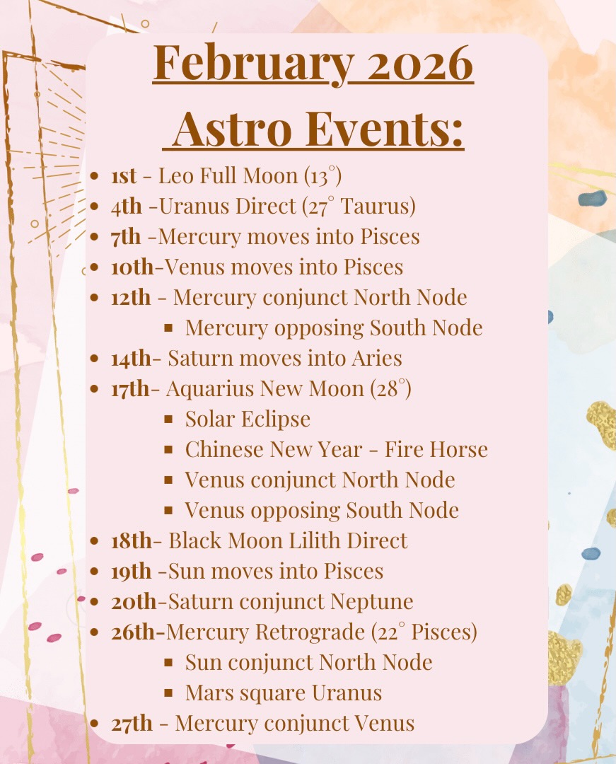 Are y’all ready?! February is a high powered Astro month… especially that 3rd week! I hope the shift in energy from the last week has felt in service as Neptune set up shop in Aries for the next 13 years! And while things are heating up, let’s welcome the year of the Fire Horse starting Feb 17th alongside our first eclipse, new moon, Fat Tuesday and Ramadan. Creating some pressure as we build towards the Saturn/Neptune conjunction at 0degrees Aries on Feb 20th. If you’ve been waiting for some action, now’s the time! #firehorse #eclipse #astrology