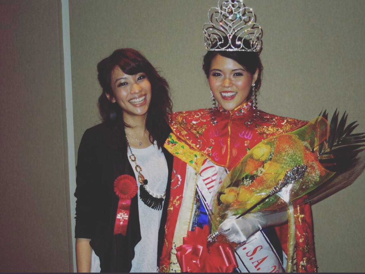 #ThrowbackThursday What a great photo of Steffi Hu and Cindy Yen, both former Miss Chinatown Houston and Miss Chinatown USA winners! Cindy is now a famous Taiwanese pop singer, and Steffi is a medical hero saving lives everyday as a physician. So proud of our high-achieving queens!