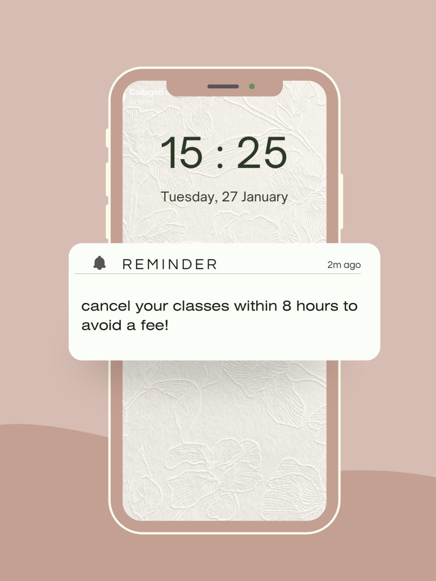 Can’t make it to class? No stress — just remember to cancel 8 hours ahead so someone else can jump in 💫