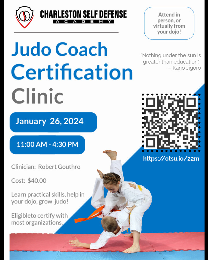 We have a few more spaces in our hybrid Coach Certification Clinic on Sunday, June 26th. The clinic is appropriate for green, brown, and black belt students.