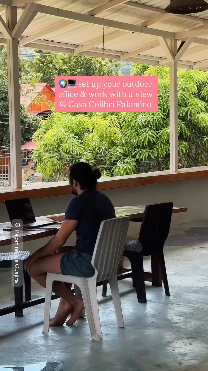 🌍💻🌴☀️Replantéate tu horario de oficina. Así son las "horas de oficina" cuando tu escritorio es @casa_colibri_palomino. Productividad impulsada por la naturaleza. - Tu nuevo espacio de coworking favorito.
🌍💻🌴☀️ Rethink your 9 to 5. This is what "office hours" look like when your desk is @casa_colibri_palomino. Productivity, powered by nature. - Your new favorite coworking spot.
#WorkFromWherever #digitalnomads #RemoteWorkLife #DeskWithAView #fastinternet