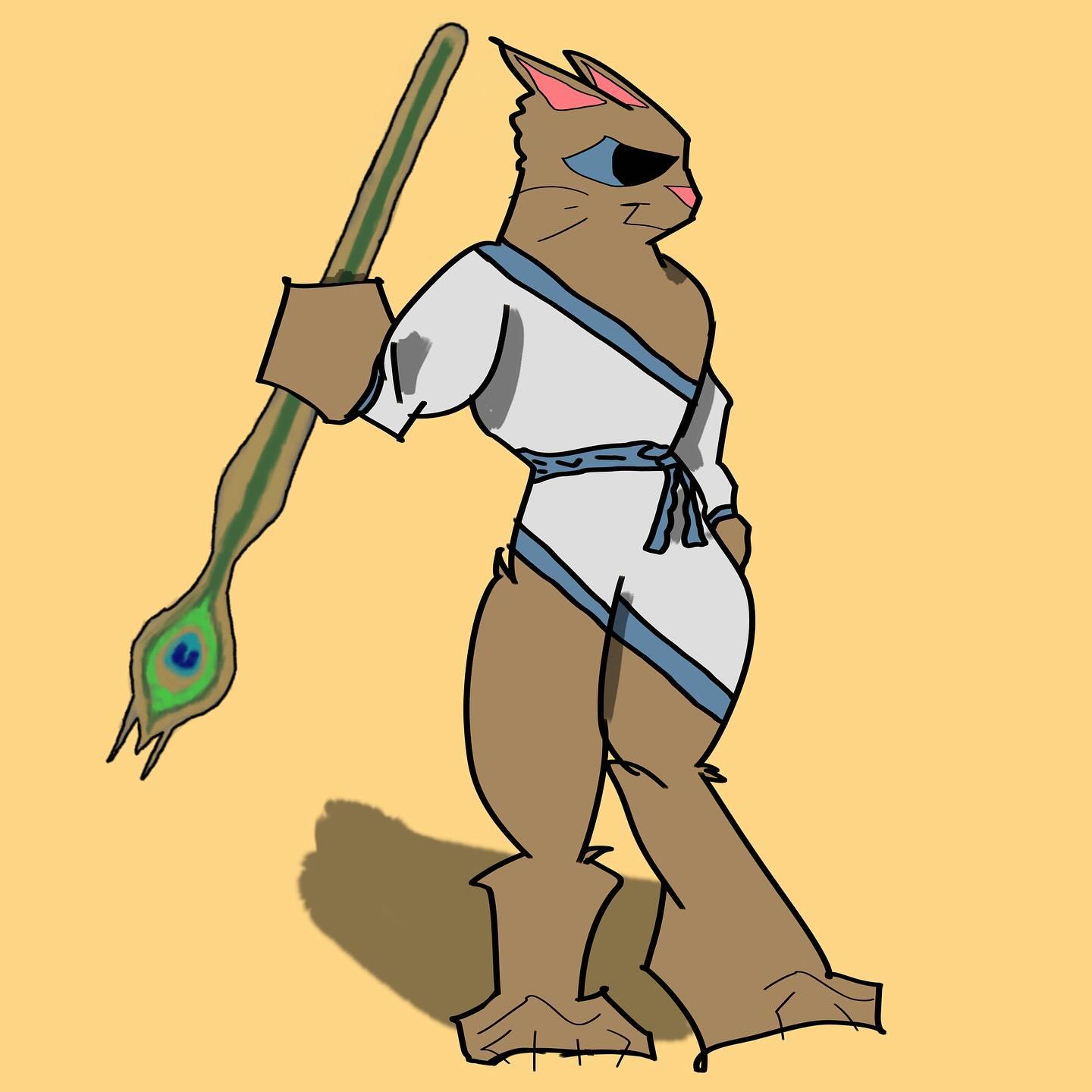 This karate cat can catch a staff without even looking! Check out Meow Alpha, play it for free at FullDino.com !