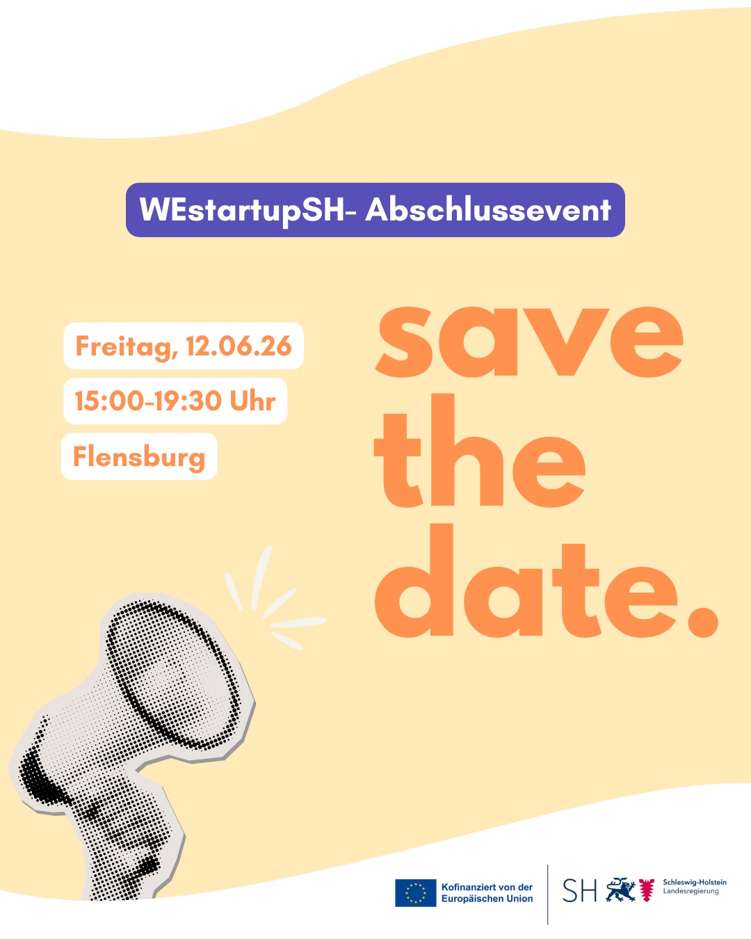 ✨ Save the Date ✨
Nach 8 intensiven, inspirierenden und gemeinschaftlich gestalteten Jahren geht das Projekt WEstartupSH, so wie wir es kennen, zu Ende. Zeit zurückzublicken, Danke zu sagen und gemeinsam zu feiern 💛
Wir laden euch herzlich zu unserem (vorerst) letzten #WINspire StartUp Talk im Rahmen des Abschlussevents ein.
📍 Flensburg (Location folgt)
🗓 Freitag, 12. Juni 2026
⏰ 15:00–19:30 Uhr
Was euch erwartet:
🤍 Würdigung von Gründerinnen, Mentor:Innen, Partner:Innen und Unterstützer:Innen
🎤 ein WINspire StartUp Talk zu Perspektiven auf das Entrepreneurial Mindset
🤝 Zeit und Raum für Vernetzung, Gespräche und gemeinsames Feiern
WEstartupSH stand immer für ein verbindendes, stärkendes und inspirierendes Netzwerk - und genau das möchten wir mit euch noch einmal feiern ✨
📩 Detaillierte Einladung & Anmeldelink folgen.
ALL GENDERS ARE WELCOME! Uns haben so viele tolle Male-Allies begleitet. Wir würden uns freuen euch alle begrüßen und zusammenbringen zu können. Für ein gesundes und nachhaltiges Entrepreneurial Eco-System 🙌
Danke an alle, die diesen Weg mitgegangen sind – wir freuen uns auf euch! 💛
Euer WEstartupSH-Team
& die Kreativagentur @frau.von.herrlich
_____________________
@uni.flensburg @dock1_fl @startupsh_now #WEstartupSH #WomenEntrepreneurship #WINspire #StartupTalk #Flensburg #EntrepreneurialMindset #Netzwerk #Community #FemaleFounders #AllGendersWelcome