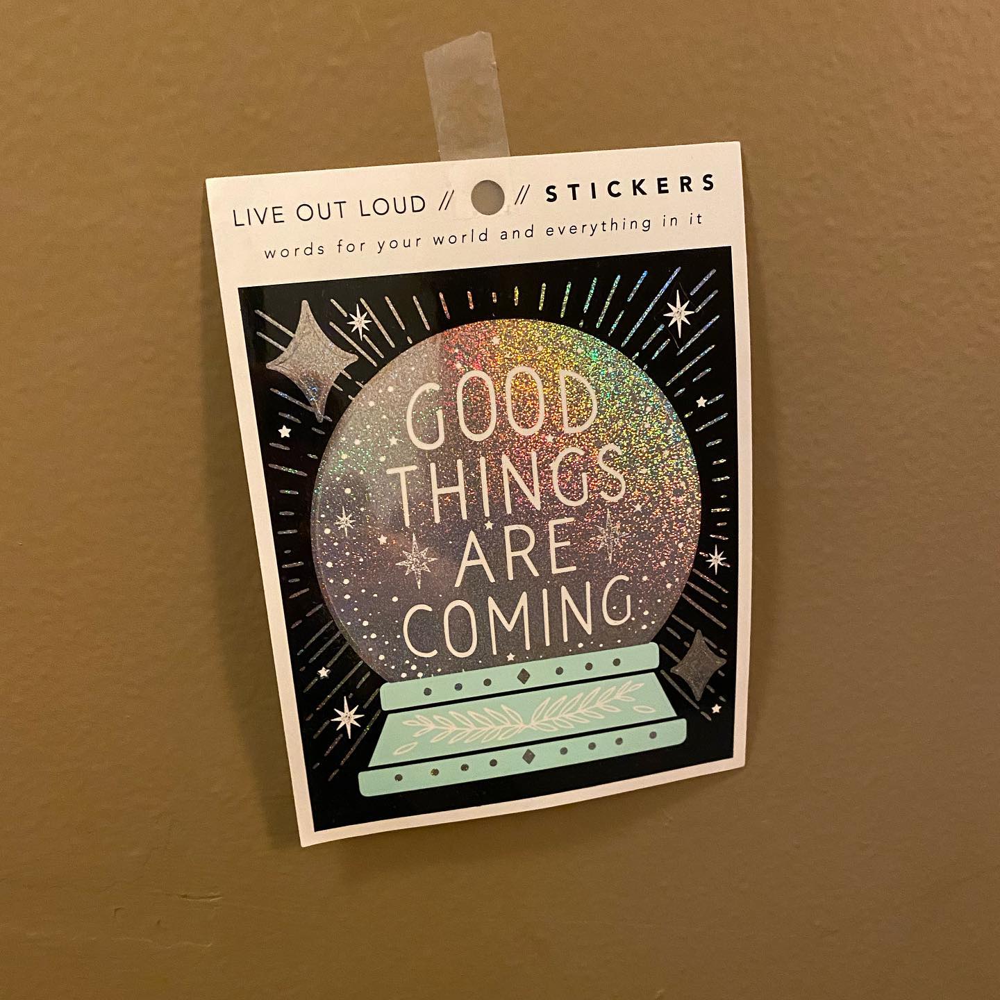 Someone just posted this on our apartment door. Thank you beautiful stranger. Sending your good vibes on tonight.