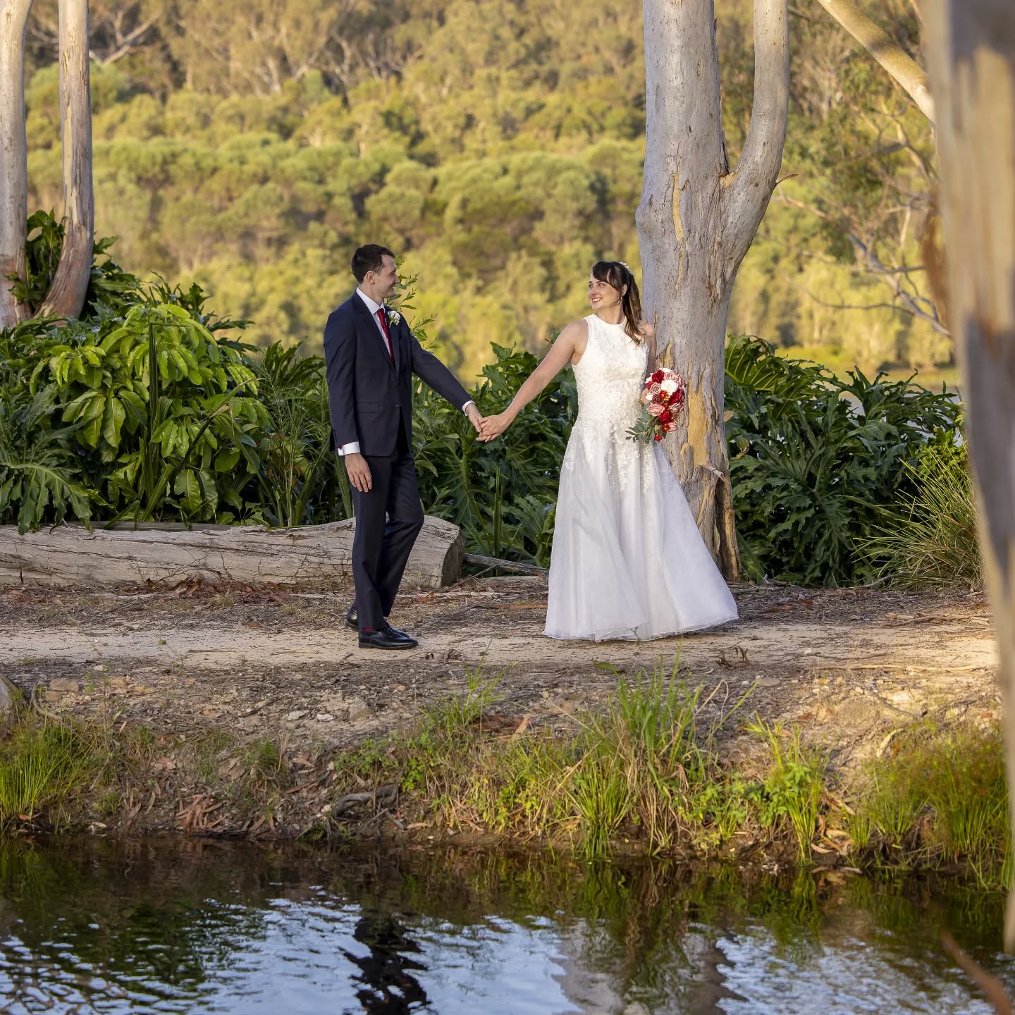 Everyone tells you the day will fly by, but nothing really prepares you for just how fast it goes. It is so exciting catching up with your loved ones, but it’s so easy to forget to pause together. So make sure you carve out a few quiet moments just the two of you!
I love this photo by @papillon_studio_photography of Steph and Dan because it captures those calm, intimate moments that can so easily be missed.
@cherbonwaters_weddings