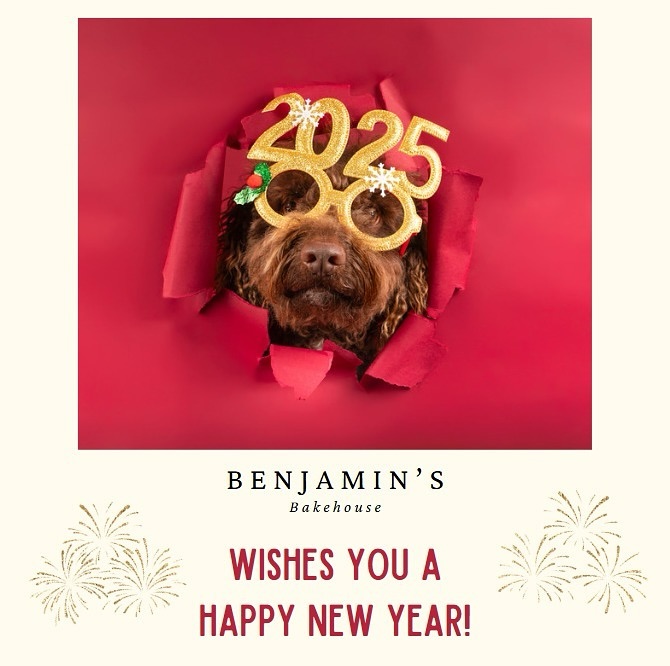 Wishing you a Happy New Year🐾🎉 Here’s to another year of wagging tails, purring hearts, and delicious treats for your furry friends. May 2025 bring health, happiness, and endless snacking joy for your beloved pets! 🦴🐕🐈
#benjaminsbakehouse