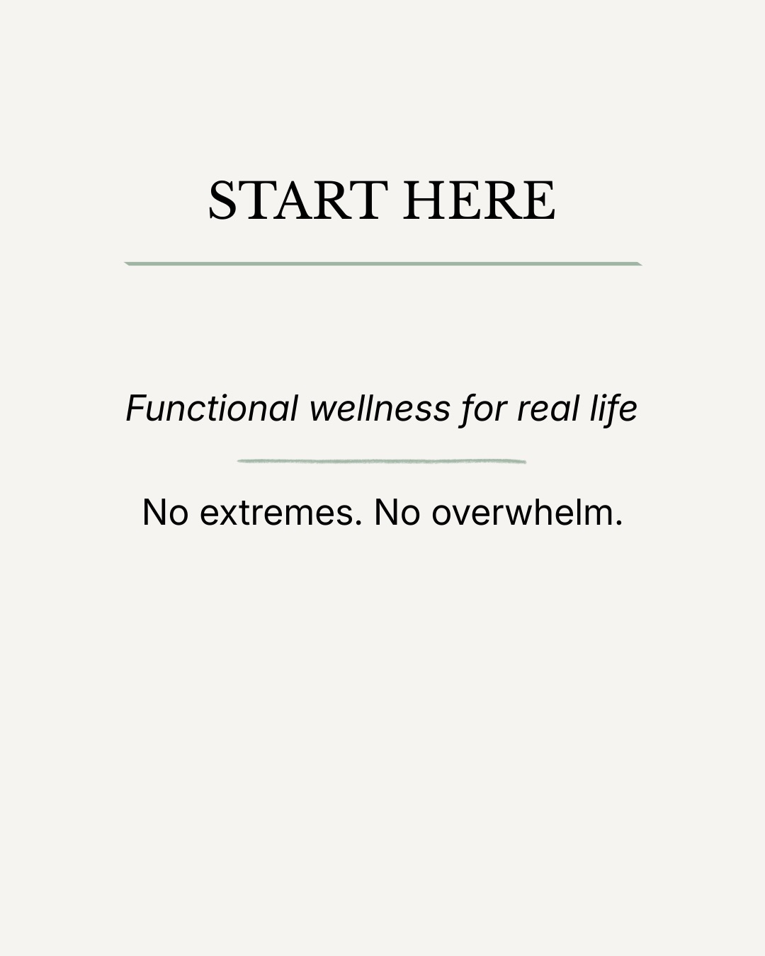 This space exists for people who want to feel better without turning wellness into a full-time job.
If you’ve been overwhelmed, confused, or stuck in the loop of “doing all the right things” with little change, you’re not alone.
Here, we focus on functional wellness that fits real life.
No extremes. No overwhelm. Just clear, supportive next steps.
If you’re new here, this post is your starting point. 🤍
#functionalwellness
#wellnesswithoutoverwhelm
#groundedhealth
#healthclarity
