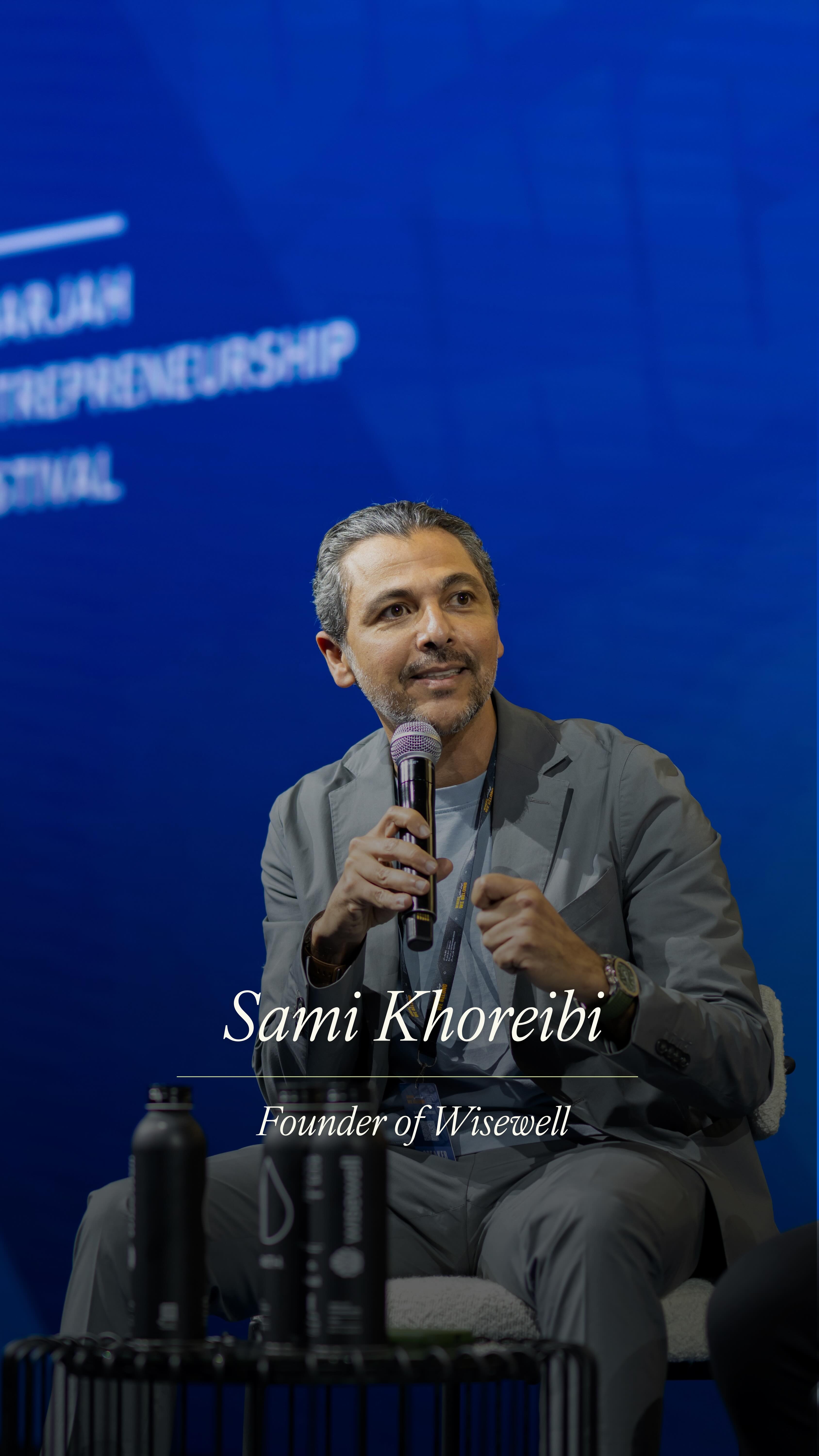 We are thrilled to see our client @samikhoreibi founder of @wisewell.ae @wisewell.us at @sharjahef giving a firsthand account of the entrepreneurship journey and him starting and building Wisewell ⭐️.