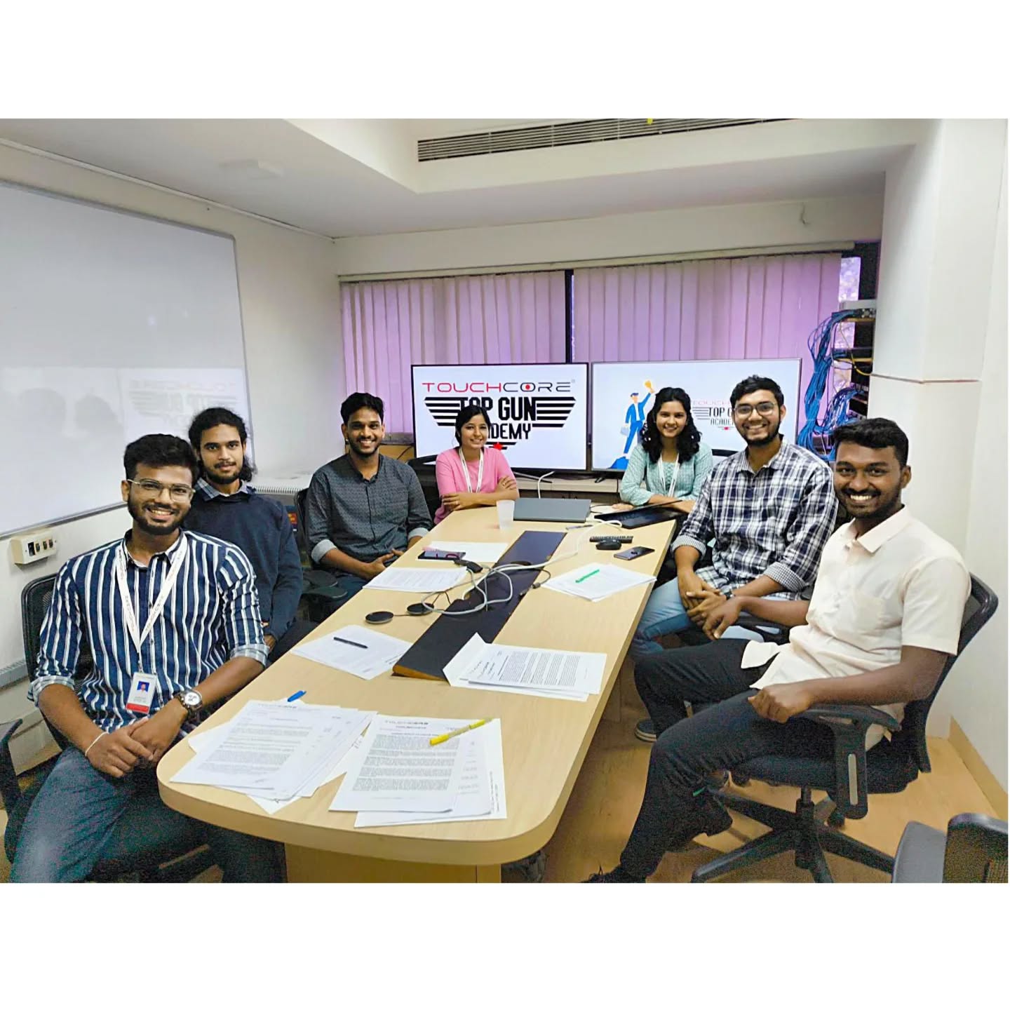 𝗜𝗻𝘁𝗿𝗼𝗱𝘂𝗰𝗶𝗻𝗴 𝘁𝗵𝗲 𝗙𝗶𝗿𝘀𝘁 𝗕𝗮𝘁𝗰𝗵 𝗼𝗳 𝗧𝗼𝗽𝗴𝘂𝗻 𝗔𝗰𝗮𝗱𝗲𝗺𝘆! 🎓🚀 We are thrilled to introduce the inaugural batch of Topgun Academy-Touchcore Systems Internship program- who officially joined our team this month, marking the exciting start of their careers! 🌟
These seven dedicated professionals- Narendra Sandra, Rushikesh Salokhe, Vaishnavi Punse, Saheba khan, Saurabh Jirli, Varahanarasimha Logisa, Tanishq Bagde - will dive into Full Stack Development, AI/ML, DevOps, and UI/UX Design!
We’re excited to see their skills and fresh ideas they bring as they join us on our journey of innovation and growth.
Join us in celebrating this milestone and welcoming our new colleagues as they begin their professional journeys with us! 👏💼✨ Welcome to the team! 💼✨