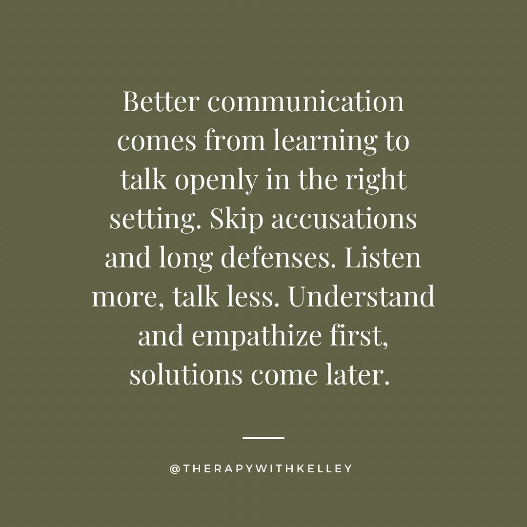 create a space where honesty feels safe. It’s not about winning an argument or justifying our actions—it’s about truly listening to understand. Focus on being present, practicing empathy, and allowing solutions to emerge naturally from mutual understanding.
•
•
•
•
•
•
#CommunicationMatters #TherapistWisdom #ListenWithEmpathy #MentalWellness #HealthyConnections #MindfulCommunication #TherapyInsights #EmotionalAwareness #GrowthJourney #PeacefulDialogue #UnderstandingFirst #RelationalHealing #EmpathyInAction