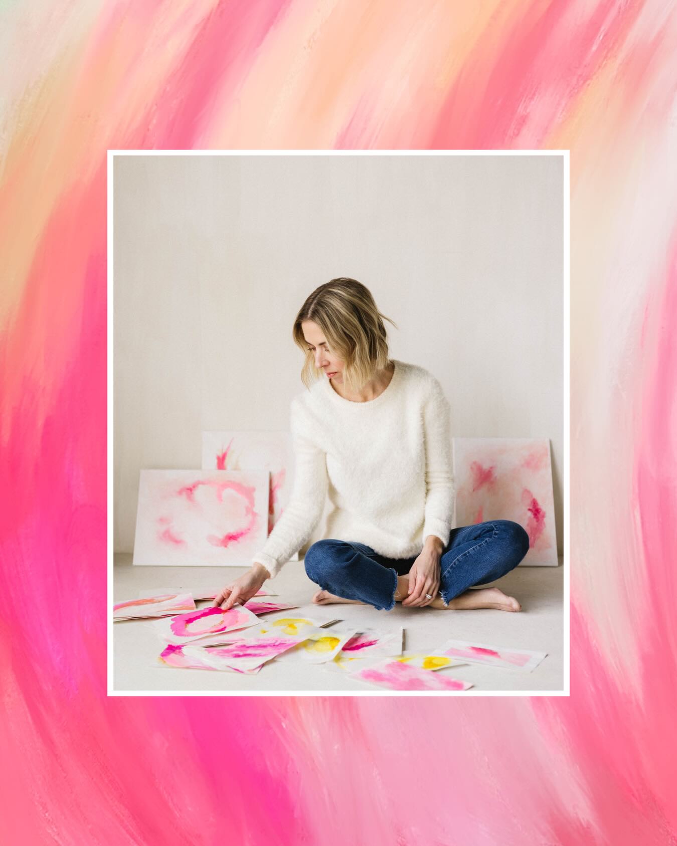 So far January has been so full of making! I’m also attempting to clean my office and studio, put the finishing touches on a bunch of small works, add more items to my Etsy shop and finish my website. I’m impatient so I want it all done now, but I’m trying to slow down and truly enjoy every step. One thing at a time, right?
#abstractart #feminineart #pinkpaintings #somuchfun #zimmestudio