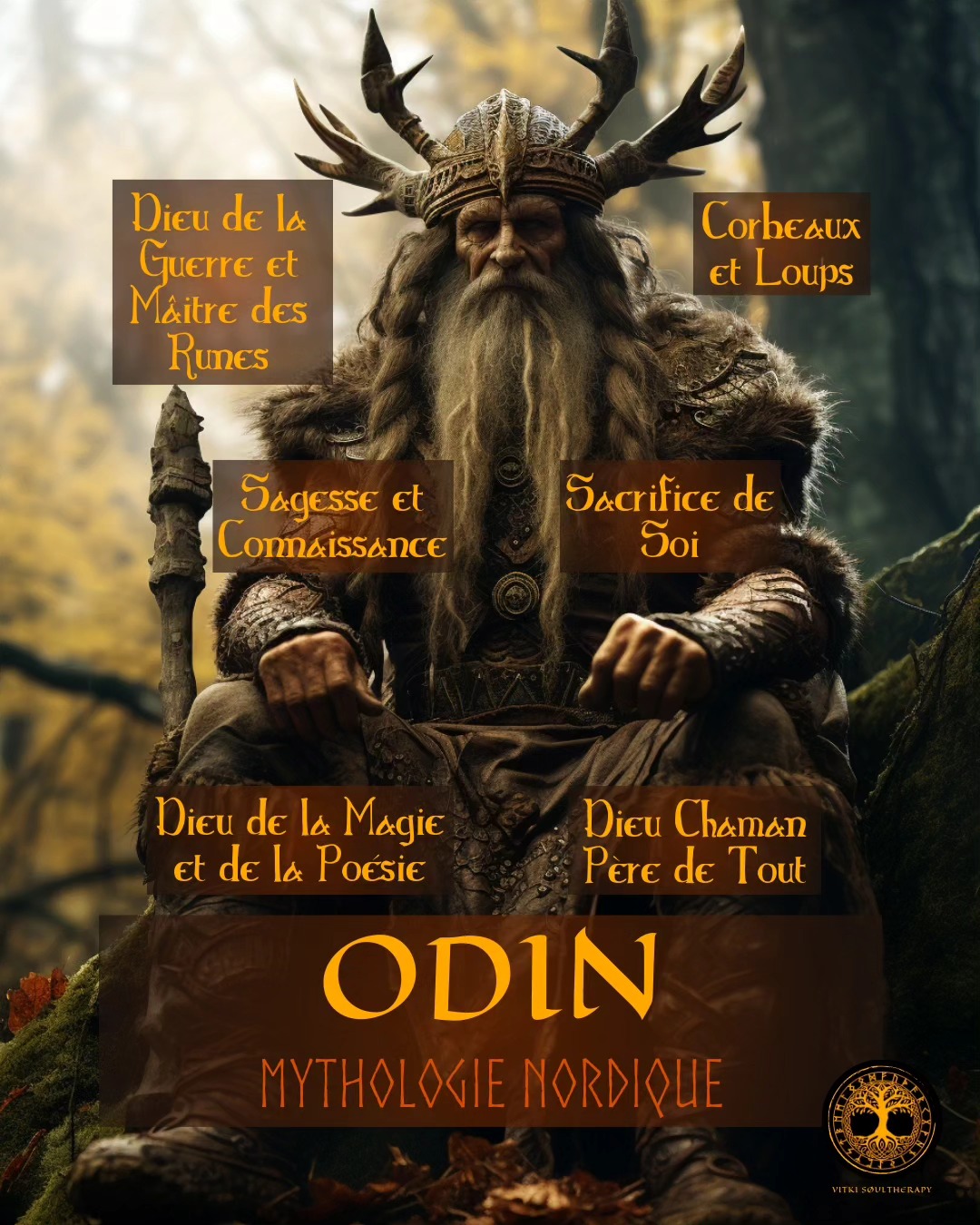 Heill cher Vitki !
Odin, le Roi des Dieux est le personnage le plus complexe et le plus énigmatique de la Mythologie Nordique.
Il est associé à :
1. Le Dieu de la Guerre et Maître des Runes : Les guerriers morts au combat choisis par les valkyries, sont accueillis dans le Valhalla, le grand palais d'Odin, où ils se préparent pour la bataille finale du Ragnarök. Bien qu'il soit sage, Odin peut aussi être féroce et redoutable en tant que Dieu de la guerre. Il a joué un rôle actif dans de nombreuses batailles et guerres mythologiques. L'origine des Runes vient d'Odin qui, blessé par sa lance Gungnir, s'est pendu par les pieds à l'Yggdrasil, durant 9 jours et 9 nuits, sans boire ni manger pour pouvoir atteindre un état de transe qui lui révéla le secret des Runes. Odin enseigna ensuite les Runes aux Hommes.
2. Les corbeaux et les loups : Odin a deux corbeaux, Huginn et Muninn, qui volent à travers les neuf mondes pour lui rapporter des nouvelles. Il possède également deux loups, Geri et Freki, qui l'accompagnent et partagent son festin.
3. La sagesse et la connaissance : Odin est ****souvent décrit comme étant extrêmement sage. Il a acquis sa sagesse en buvant de l'eau du puits de Mimir, un puits qui renfermait la connaissance suprême. Il est constamment en quête de nouvelles informations et est prêt à tout pour les obtenir.
4. Le sacrifice de soi : Odin est le désir de connaître le futur et les mystères de l'univers. Son sacrifice en se pendant à l'Yggdrasil lui a permis de recevoir la connaissance des Runes et des mystères cachés.
La suite en commentaires ⤵️
#communaute #mythologienordique #pouvoirdelanature #vikinglegends #guidespiritue #spiritualitédécomplexée #norsewarrior #norsegod #norsemen #norserunes #vikinghistory #yggdrasill #norsegods #norseman #puissance #symbole #vikingbeard #vikinglife #yggdrasil #norse #norsemythology #odin #sagesse